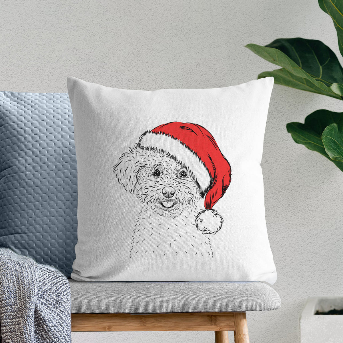 Mickey the Bichon Frise - Throw Pillow Cover