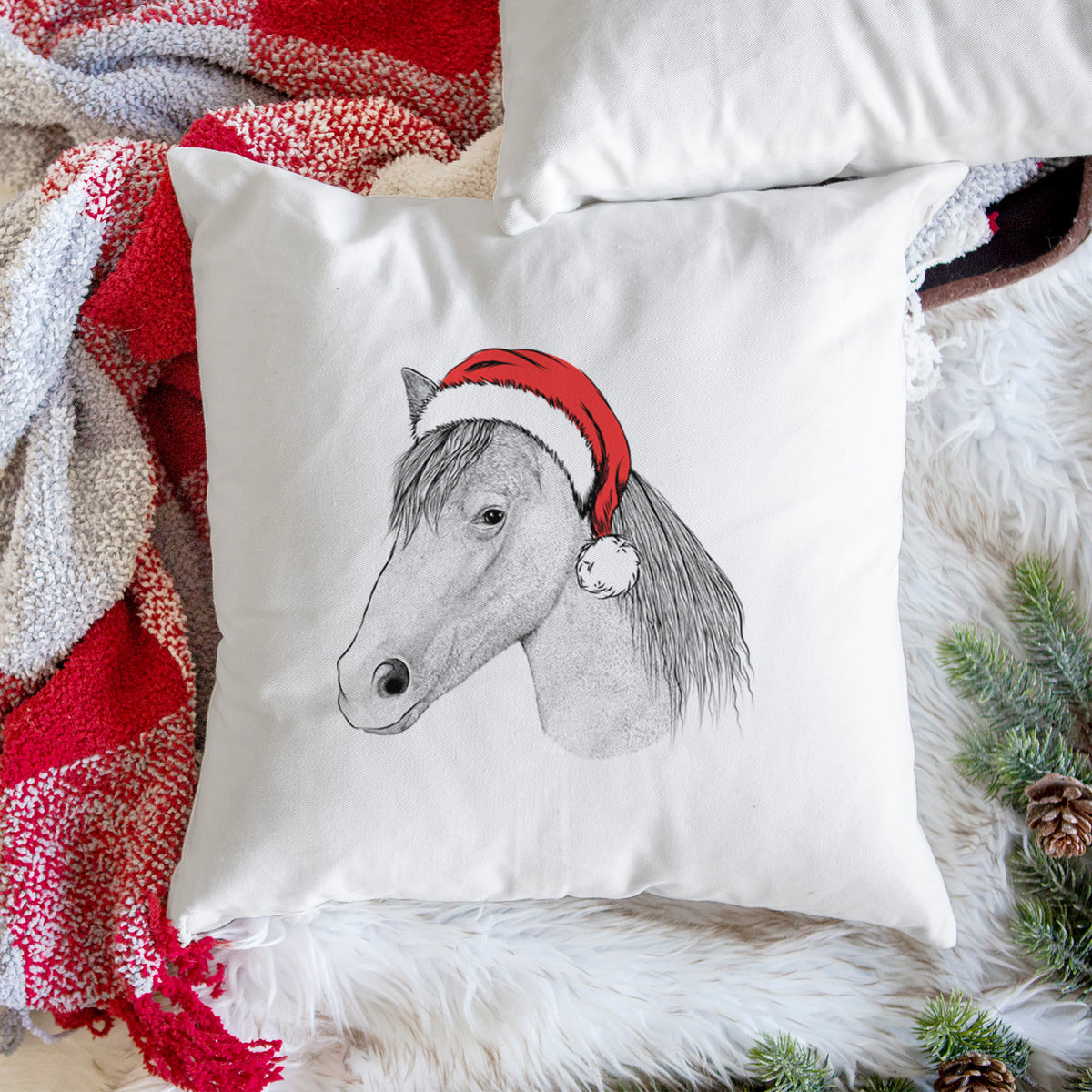 Midnight the Missouri Foxtrotter Horse - Throw Pillow Cover