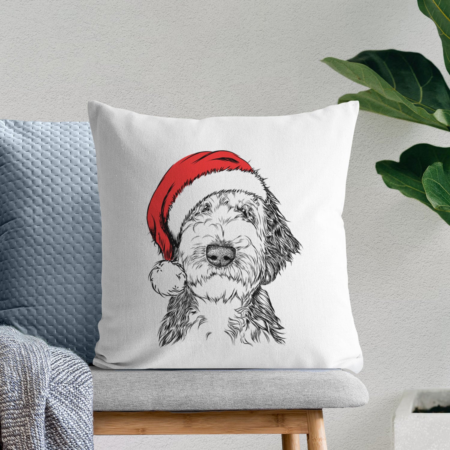 Milo Fluff the Sheepadoodle - Throw Pillow Cover