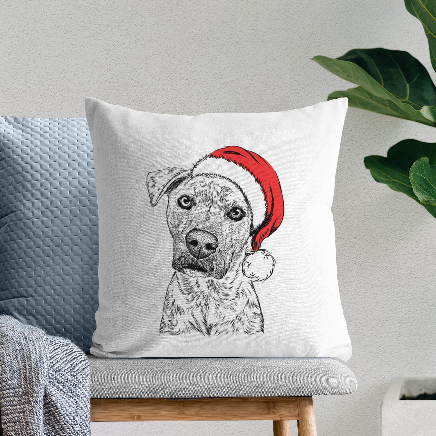 Monster Baby the Pitbull Mix - Throw Pillow Cover