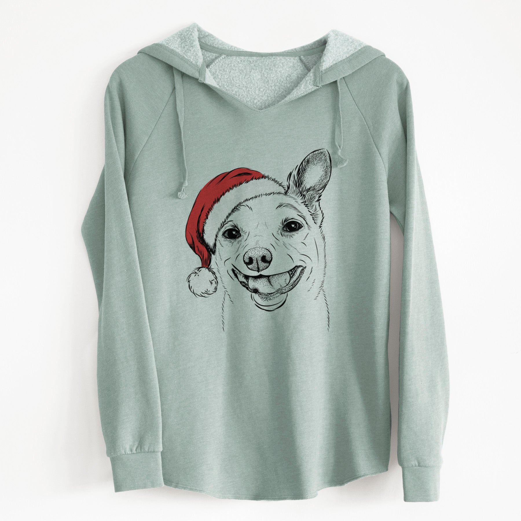 Santa Mortimer the Mixed Breed - Cali Wave Hooded Sweatshirt