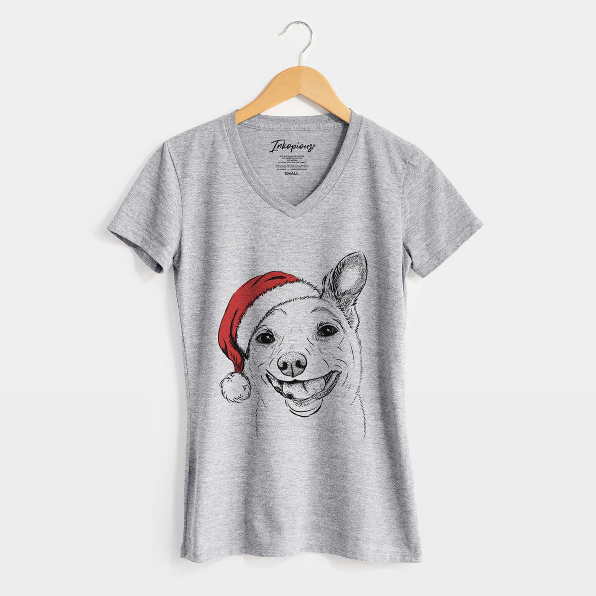 Santa Mortimer the Mixed Breed - Women's Perfect V-neck Shirt