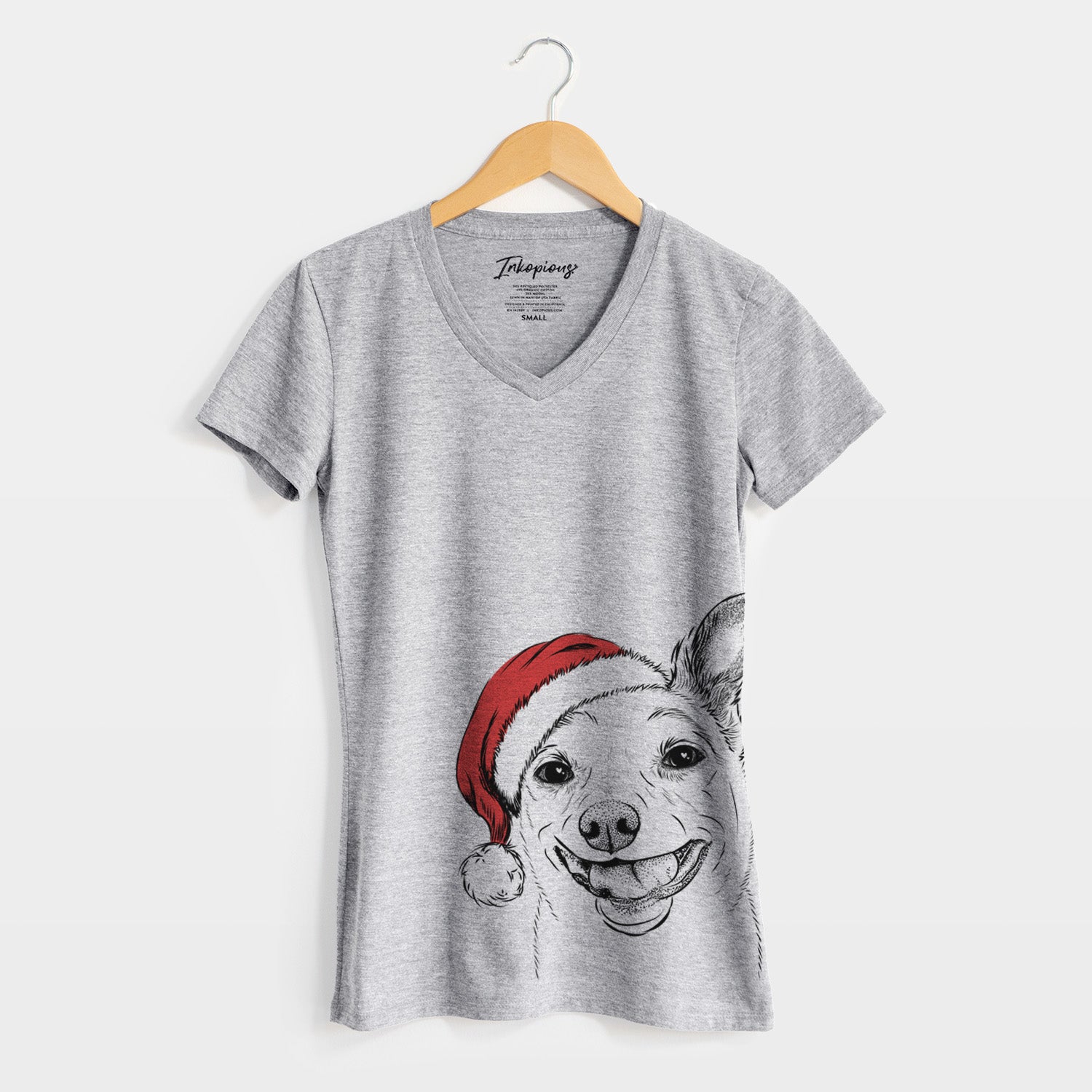 Santa Mortimer the Mixed Breed - Women's Perfect V-neck Shirt