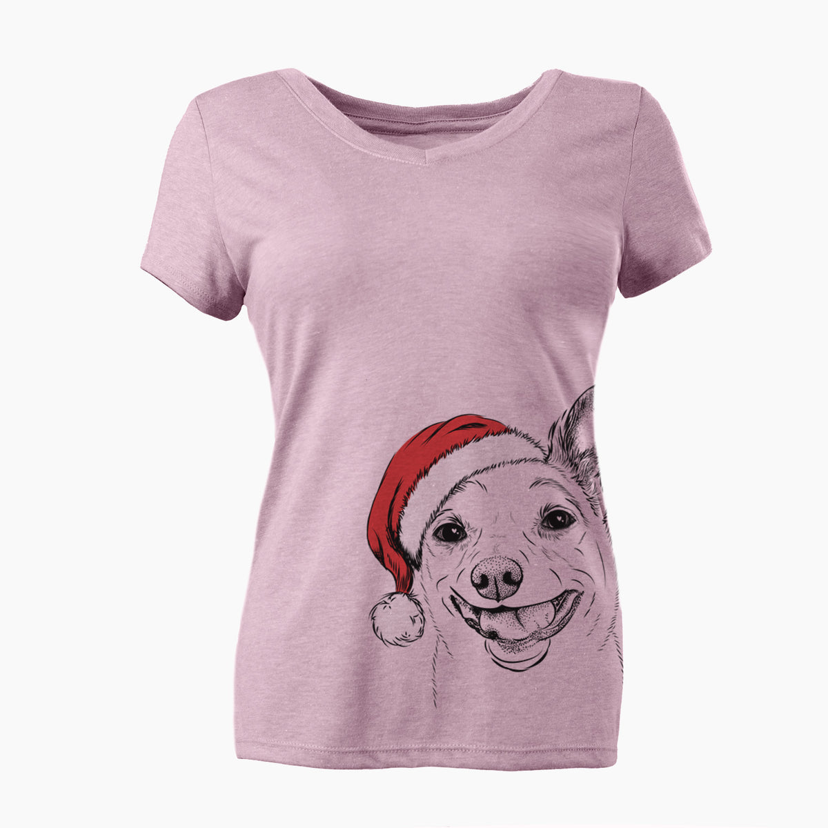 Santa Mortimer the Mixed Breed - Women's Perfect V-neck Shirt
