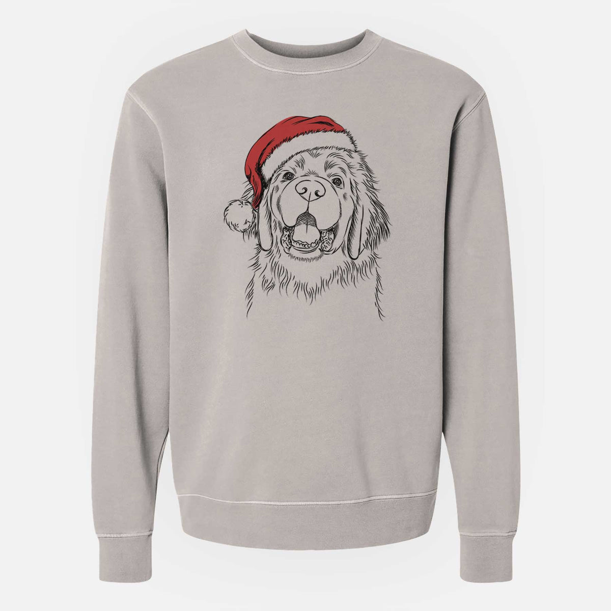 Santa Mozart the Newfoundland - Unisex Pigment Dyed Crew Sweatshirt