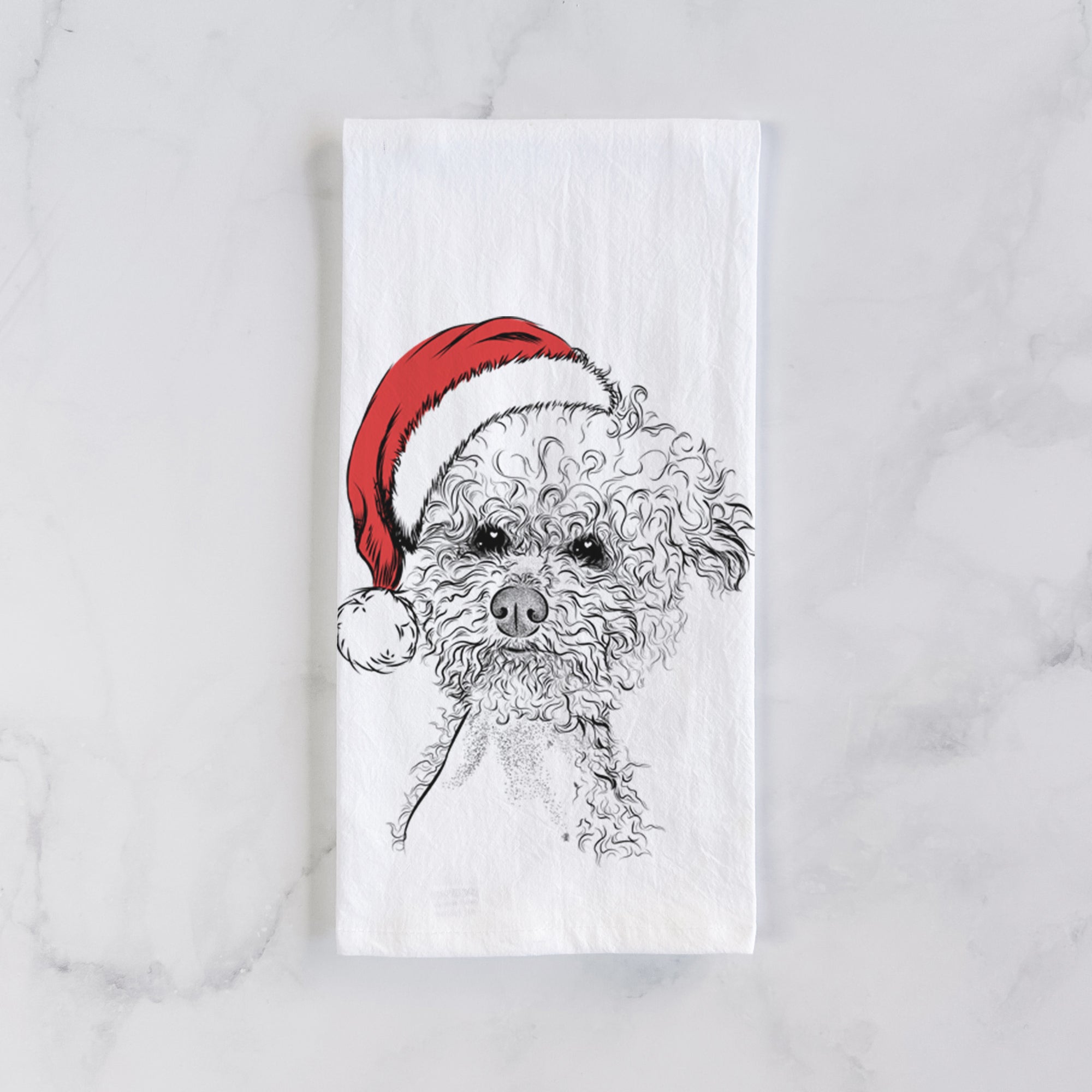 Muffin the Poodle Tea Towel