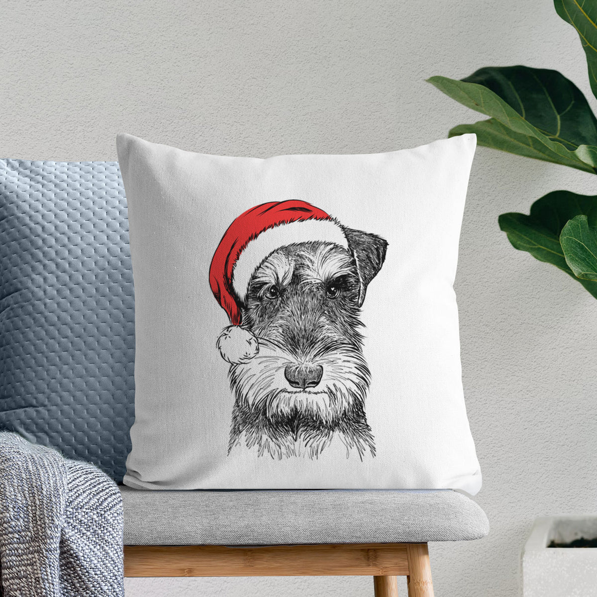 Murphy the Mini Schnauzer - Throw Pillow Cover