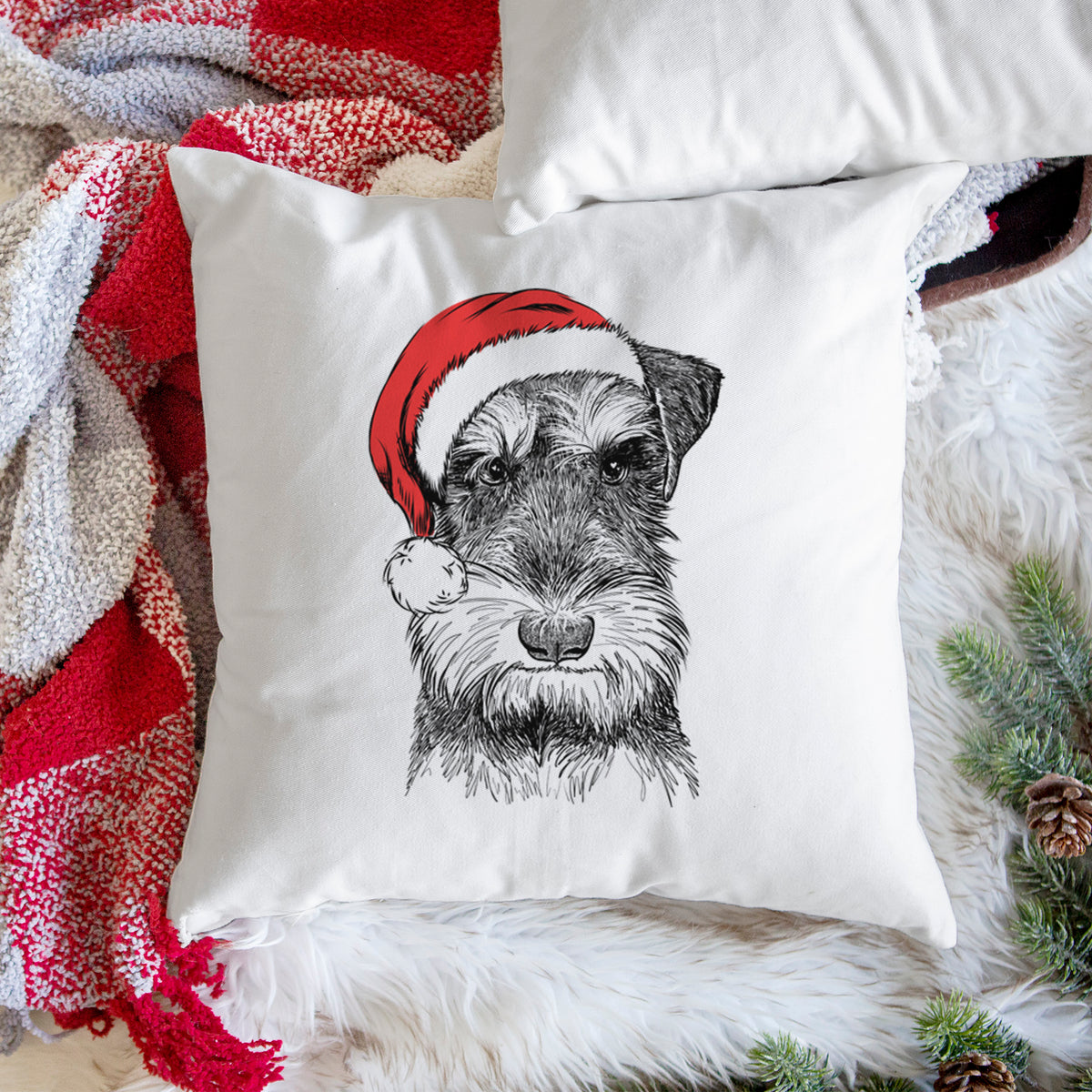 Murphy the Mini Schnauzer - Throw Pillow Cover