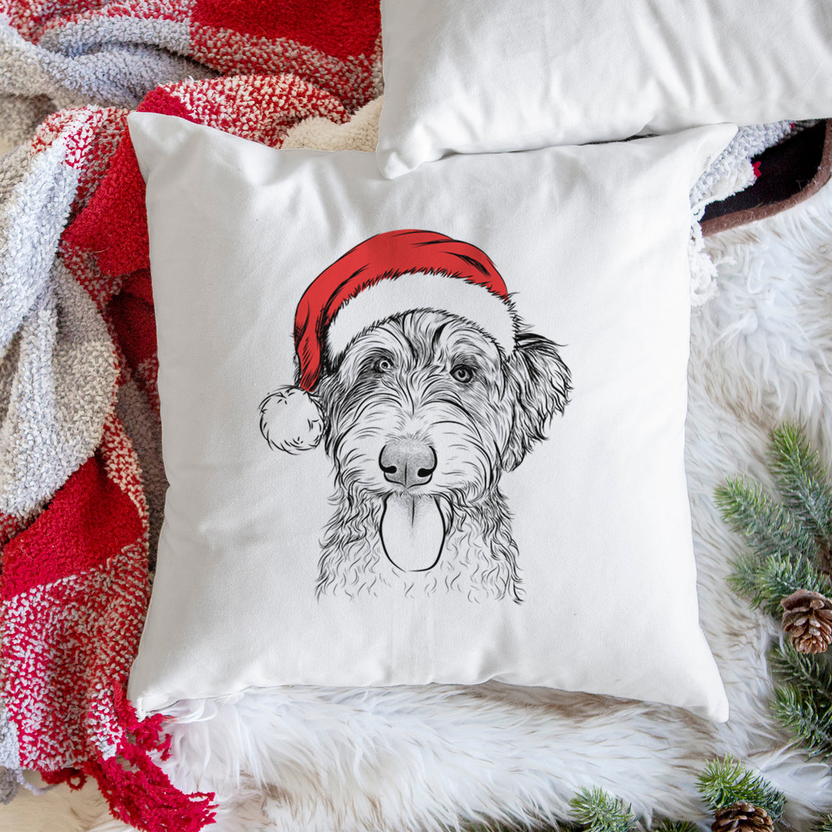 Myrtle Mae the Aussiedoodle - Throw Pillow Cover