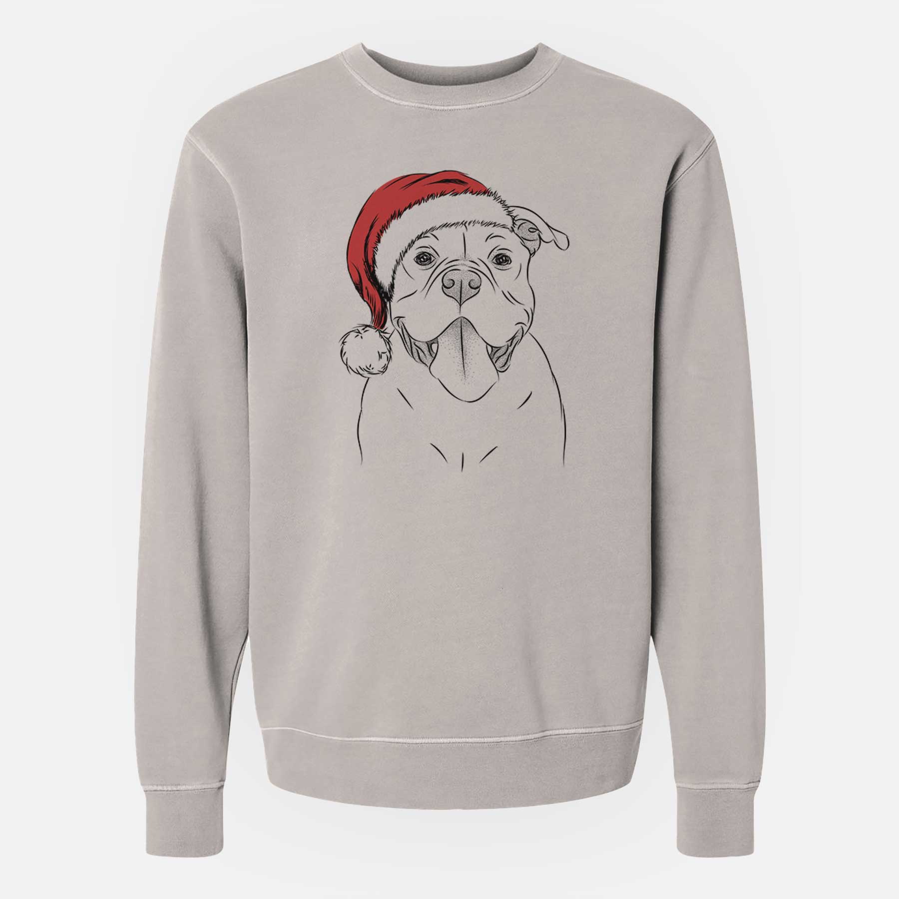 Santa Nacho the American Bully - Unisex Pigment Dyed Crew Sweatshirt