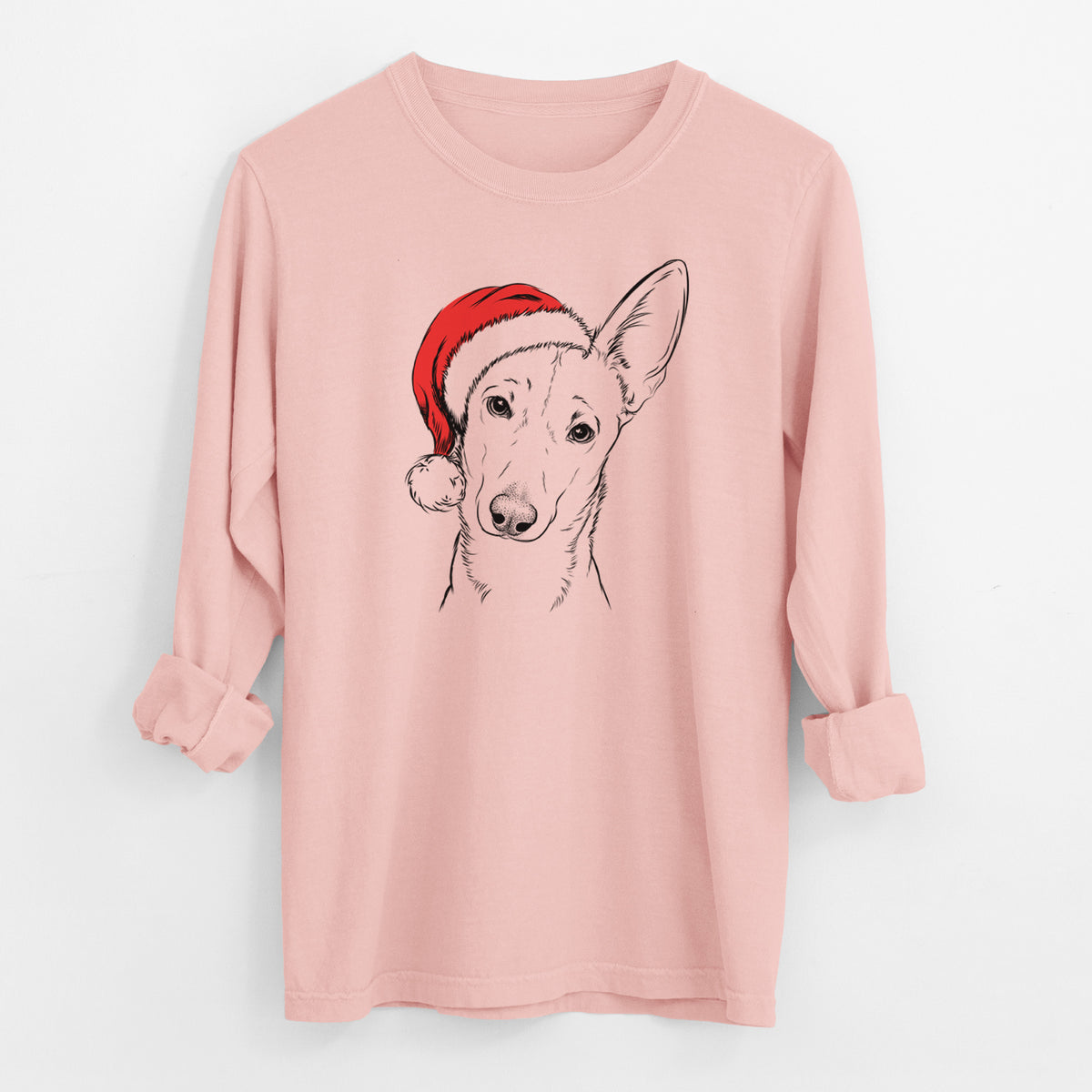 Santa Nala the Carolina Dog - Men's Heavyweight 100% Cotton Long Sleeve