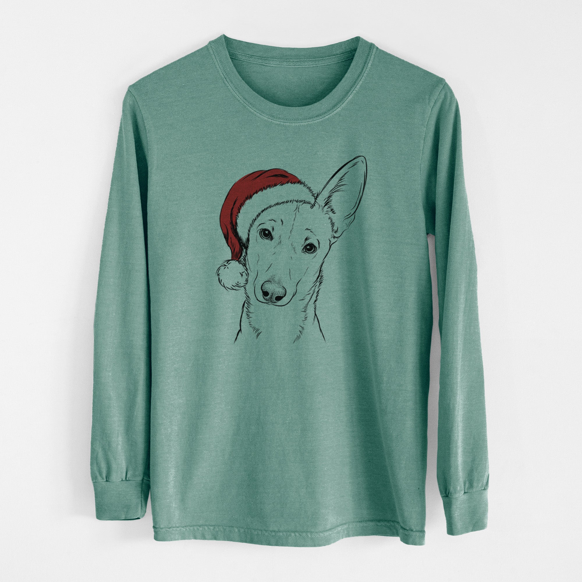 Santa Nala the Carolina Dog - Men's Heavyweight 100% Cotton Long Sleeve