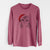 Santa Nell the Tabby Cat - Men's Heavyweight 100% Cotton Long Sleeve