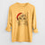 Santa Nell the Tabby Cat - Men's Heavyweight 100% Cotton Long Sleeve