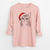 Santa Nell the Tabby Cat - Men's Heavyweight 100% Cotton Long Sleeve