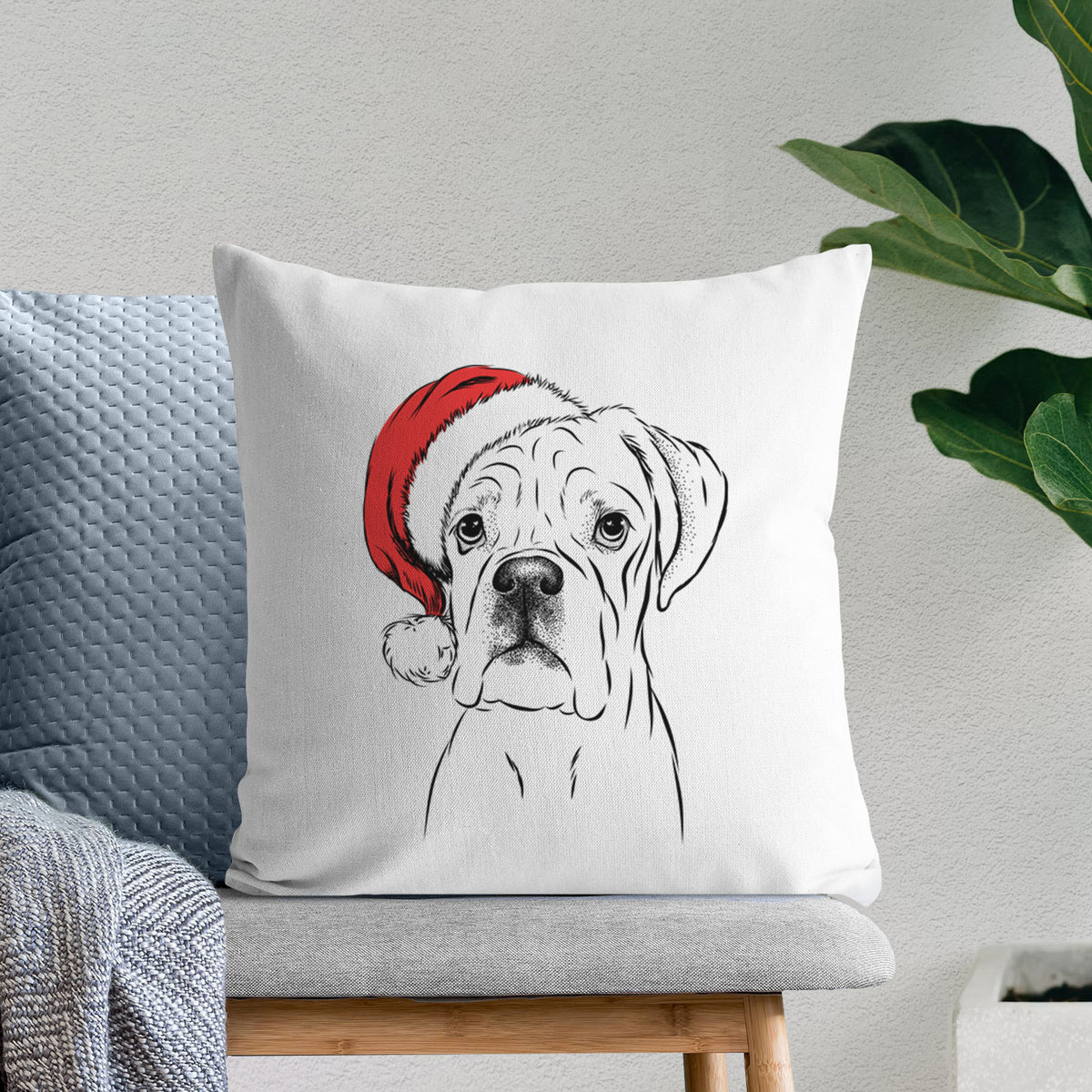 Nelly the Boxer - Throw Pillow Cover