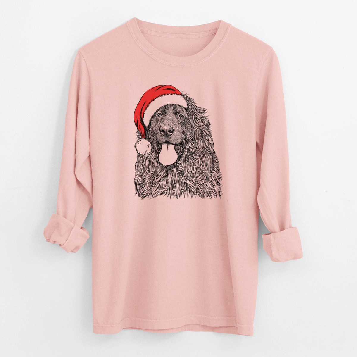 Santa Neptune the Newfoundland - Men's Heavyweight 100% Cotton Long Sleeve