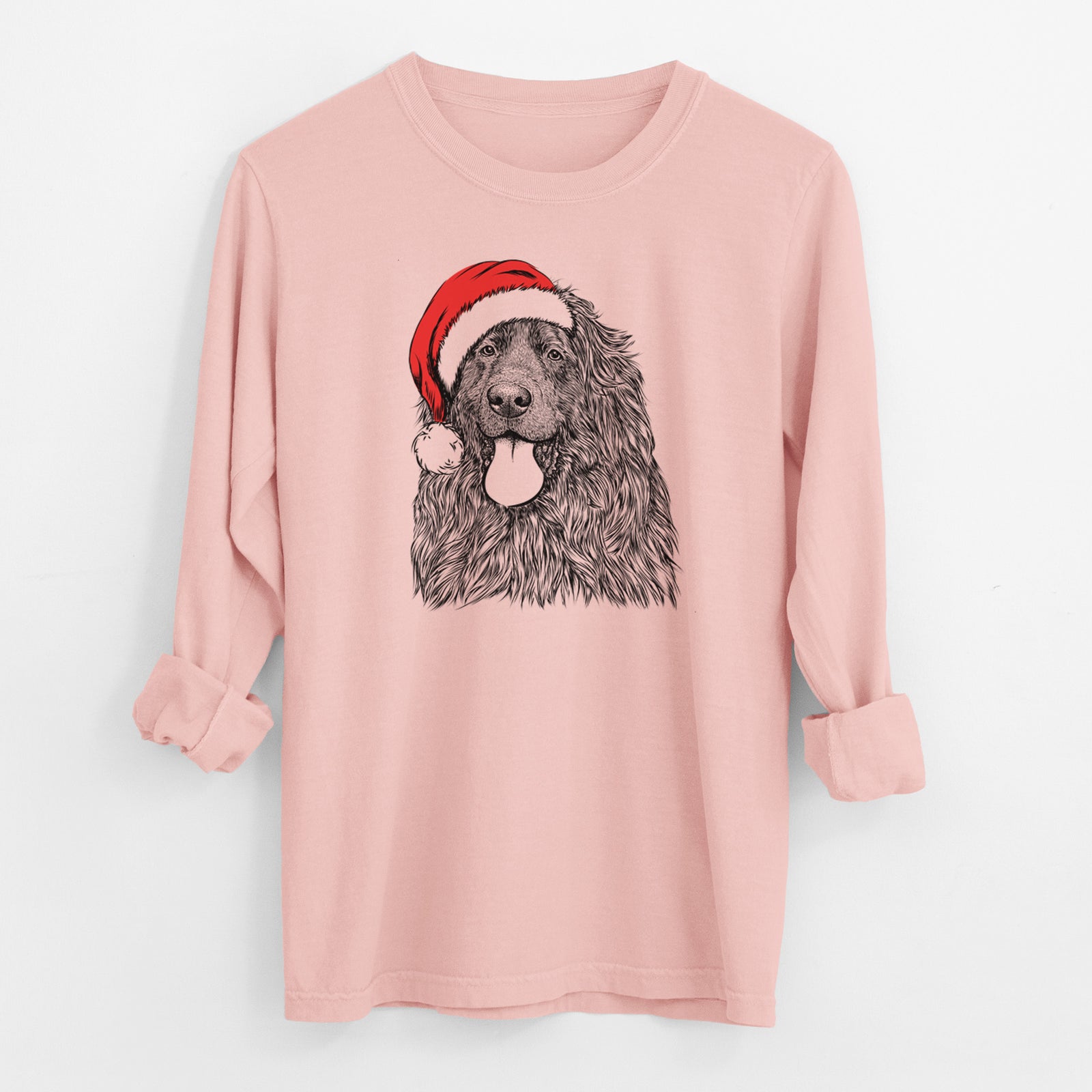 Santa Neptune the Newfoundland - Men's Heavyweight 100% Cotton Long Sleeve