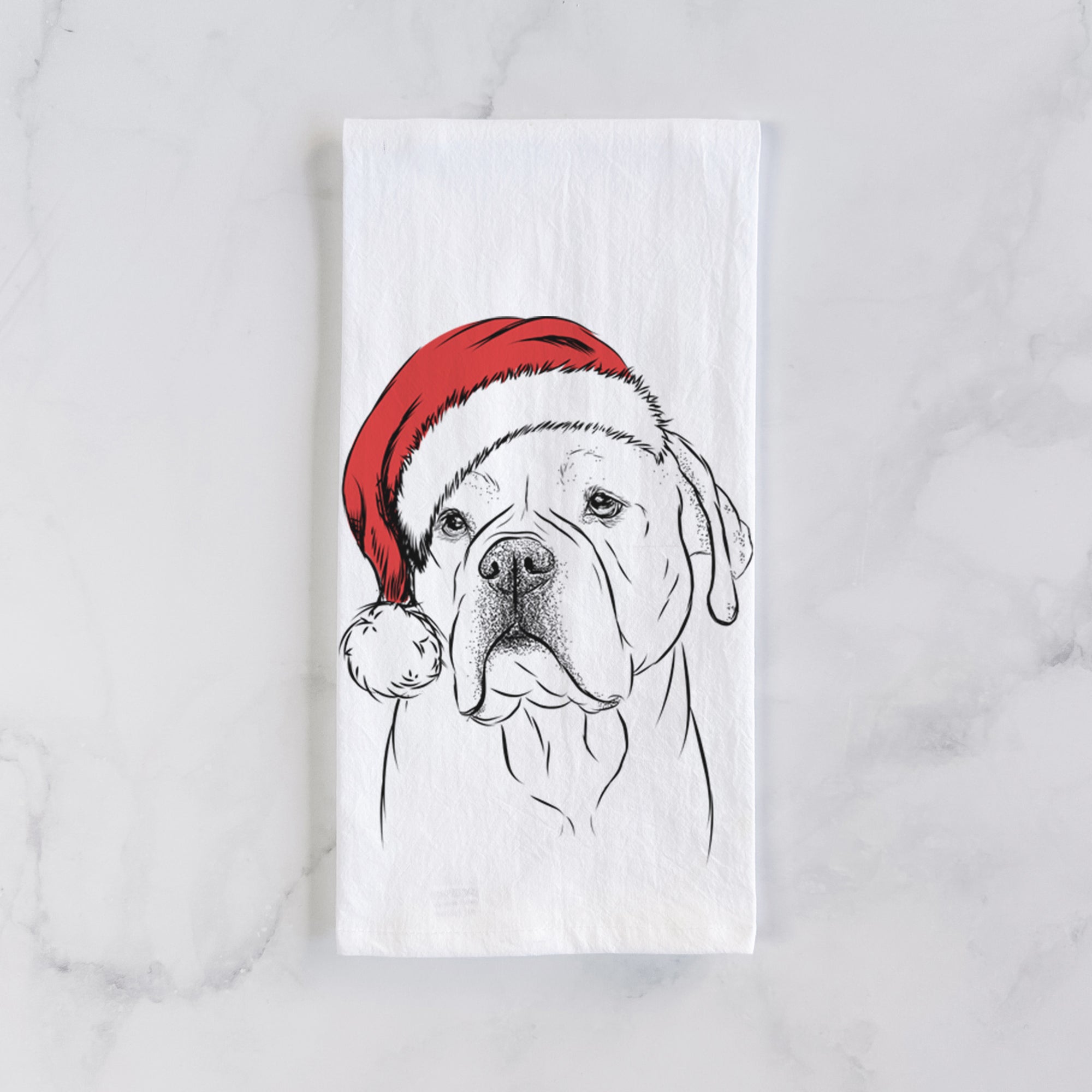 Nora the American Bulldog Mix Tea Towel