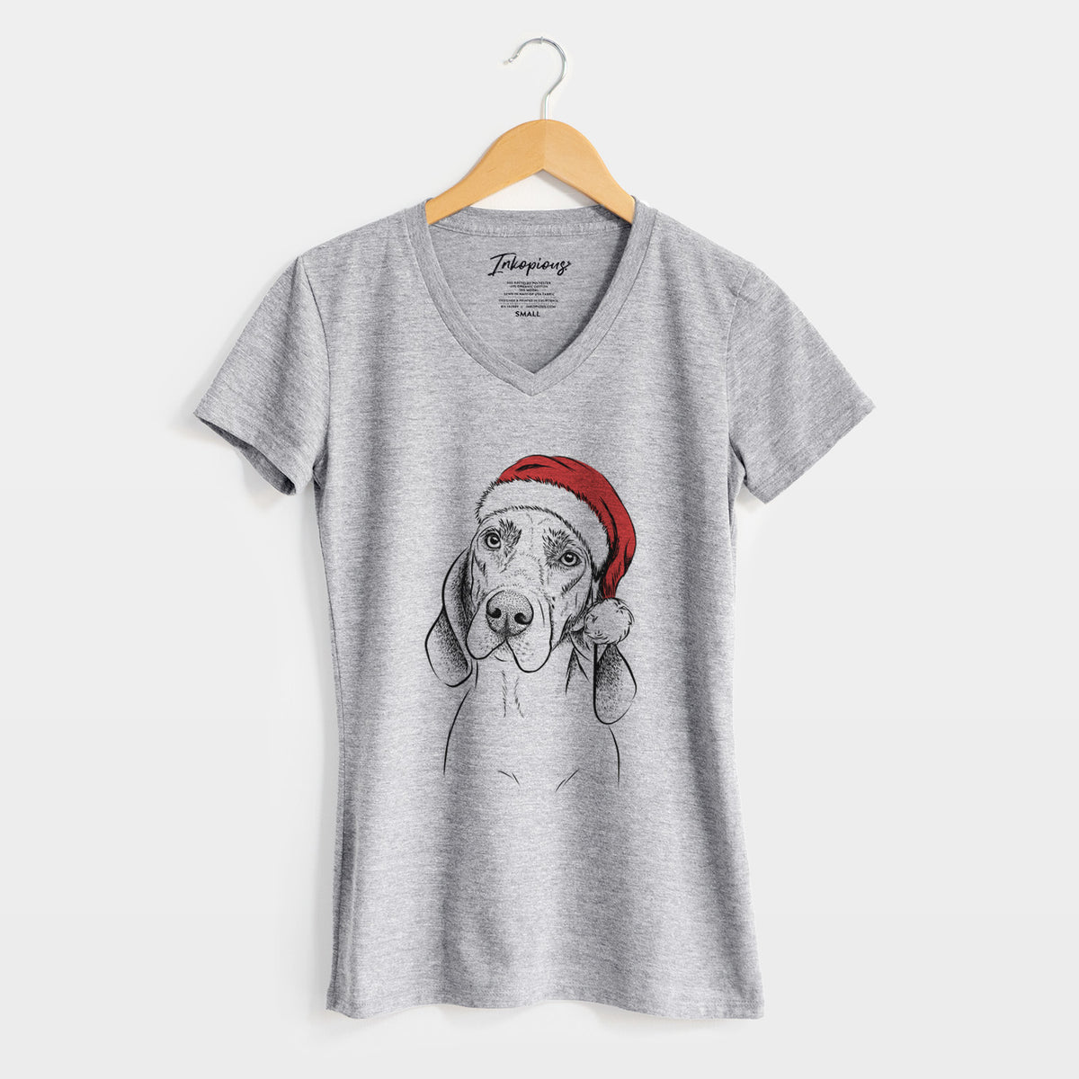 Santa Norman the Plott Hound - Women's Perfect V-neck Shirt