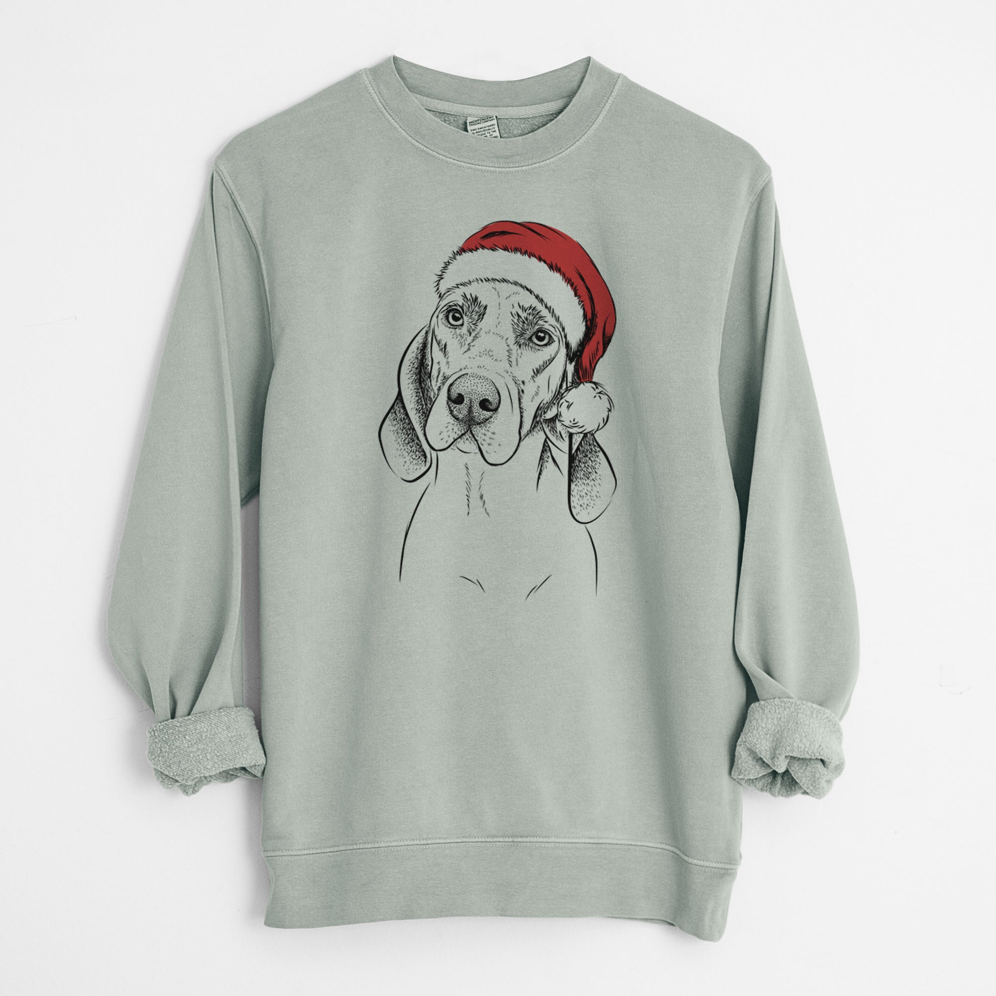 Santa Norman the Plott Hound - Unisex Pigment Dyed Crew Sweatshirt