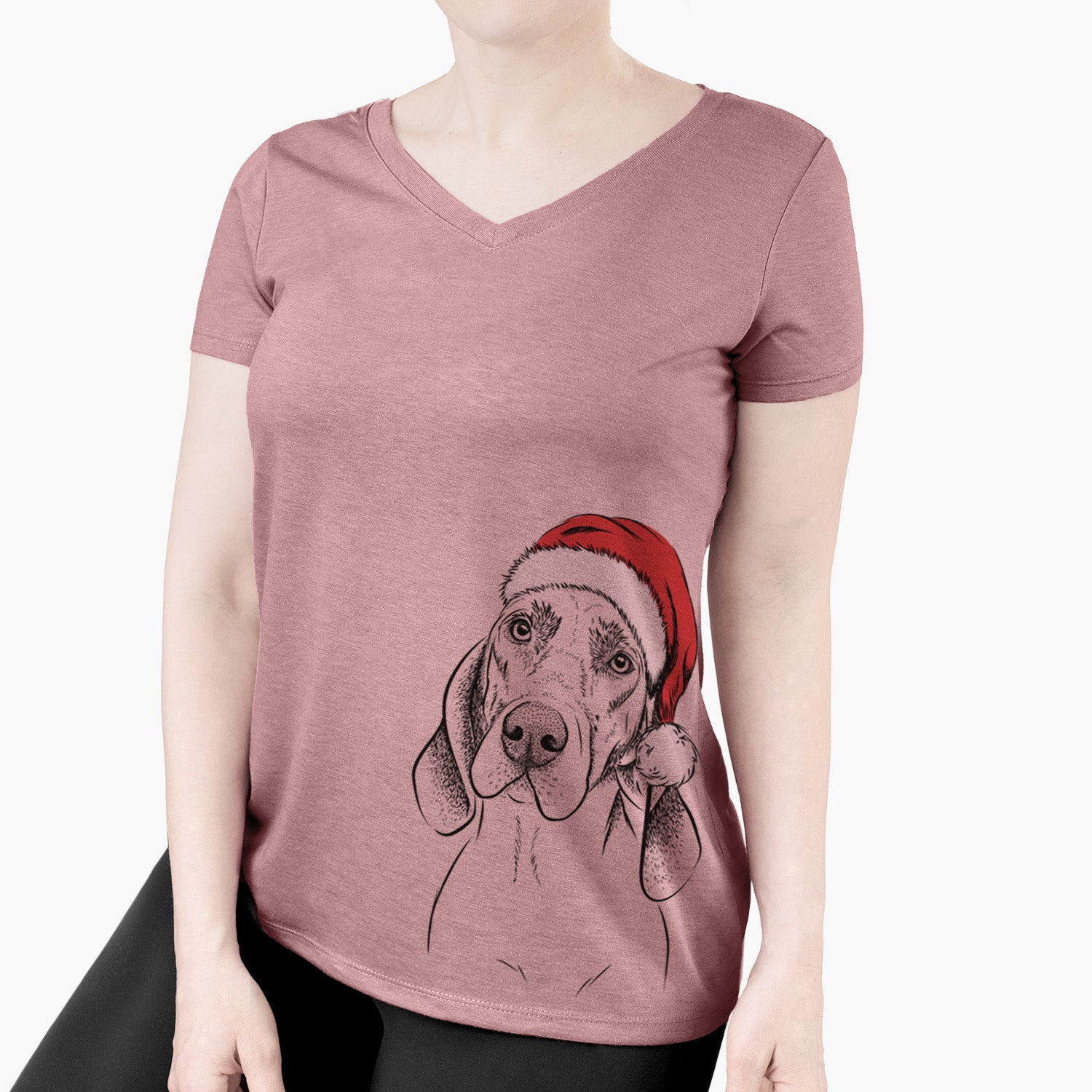 Santa Norman the Plott Hound - Women's Perfect V-neck Shirt