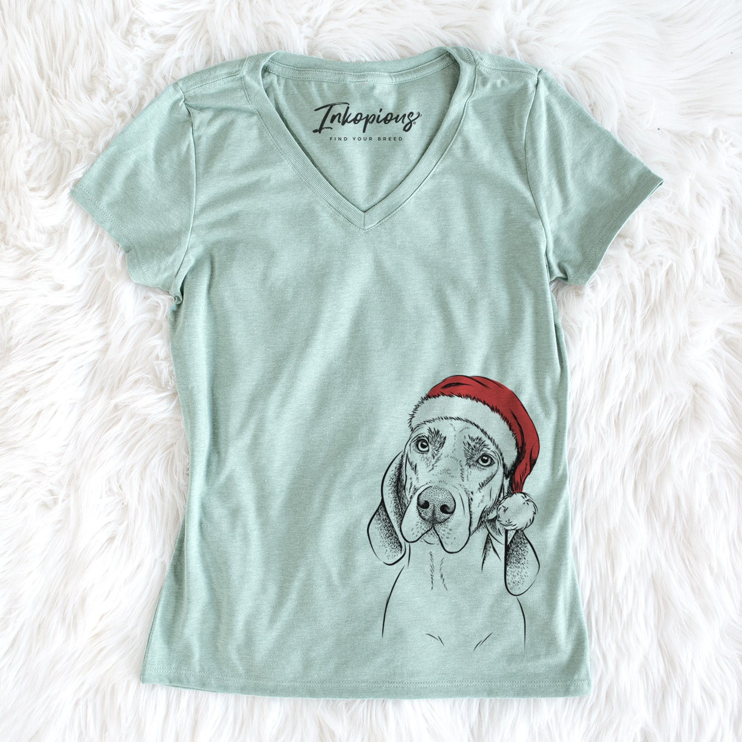 Santa Norman the Plott Hound - Women's Perfect V-neck Shirt