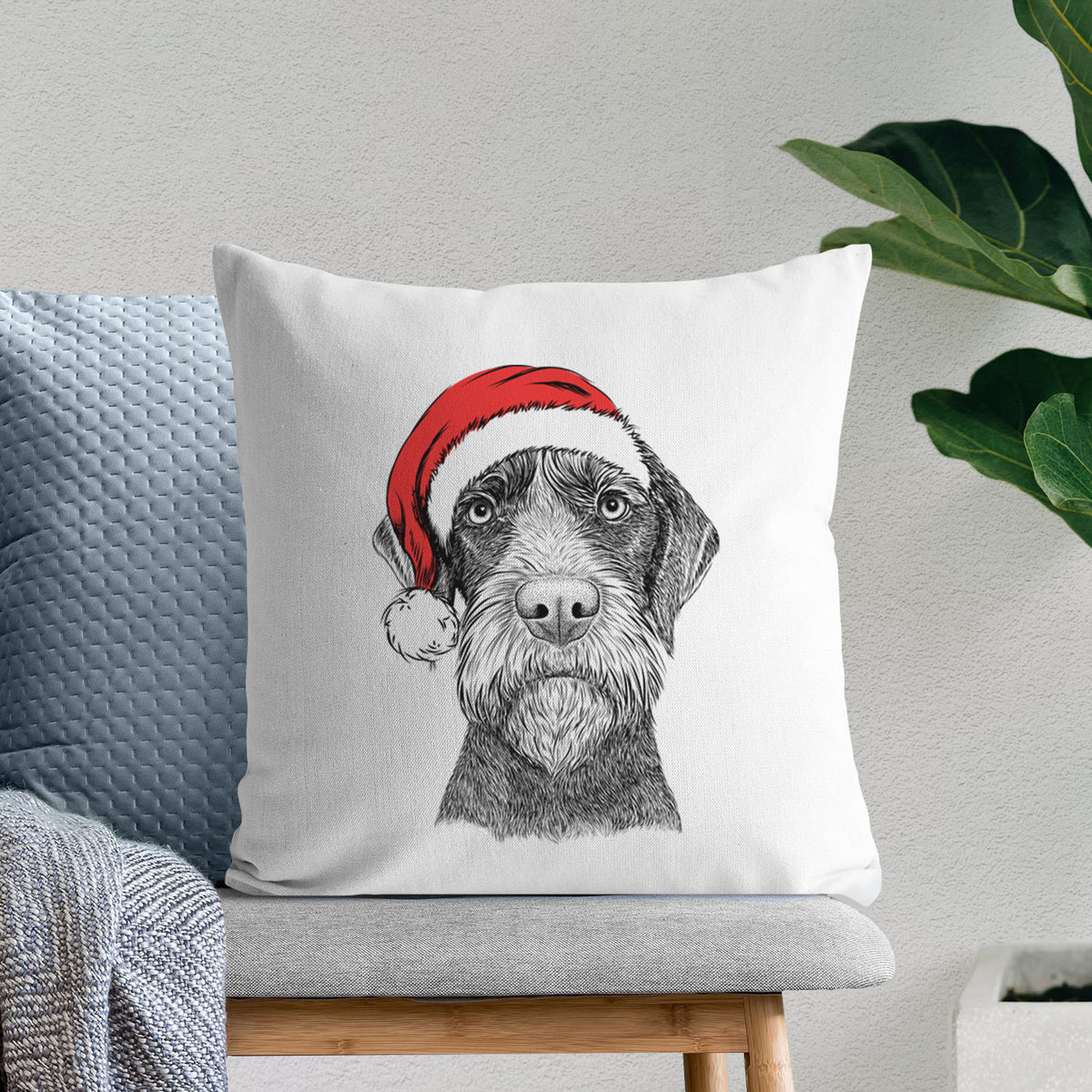 Oakley the Pudelpointer - Throw Pillow Cover