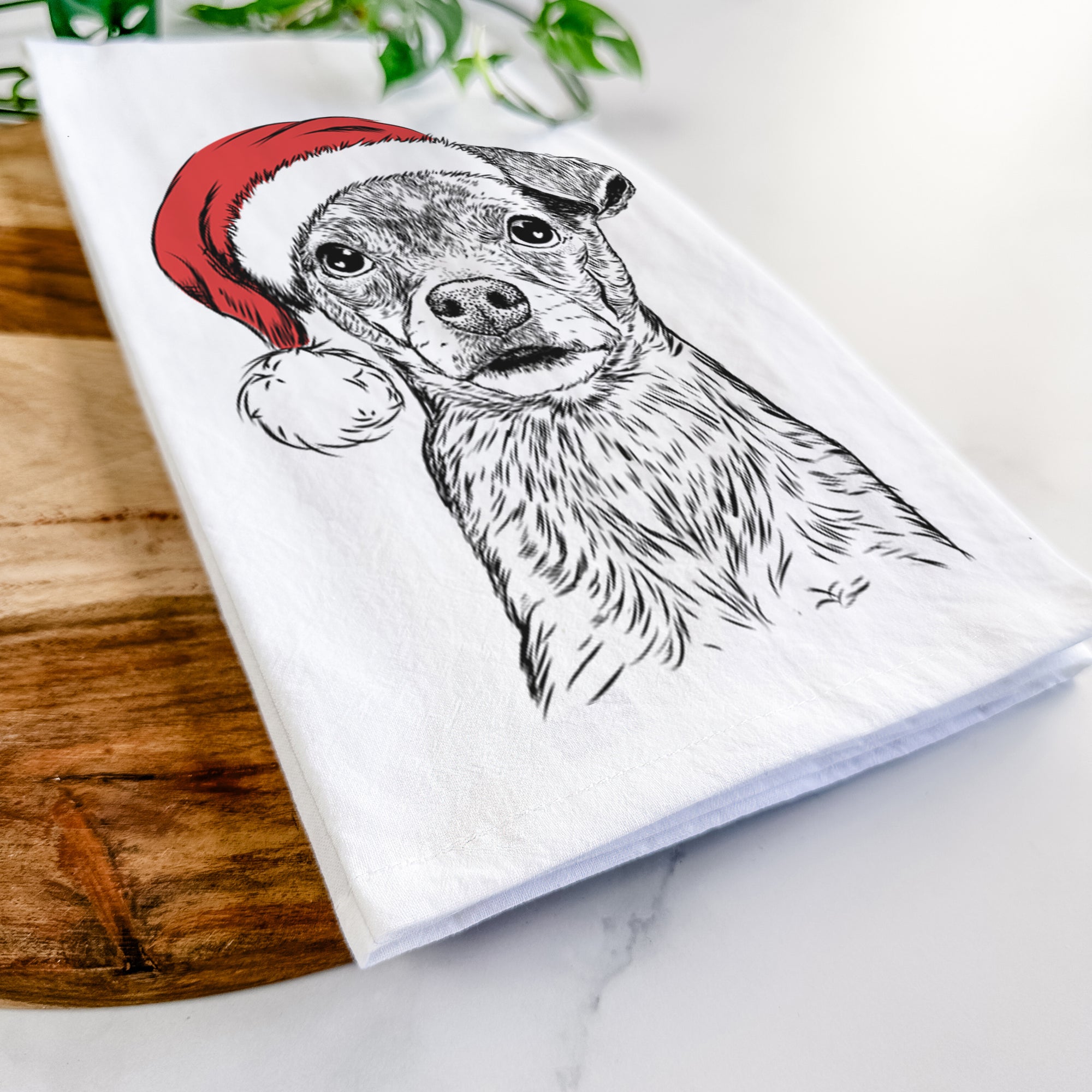 Olive the Mixed Breed Tea Towel