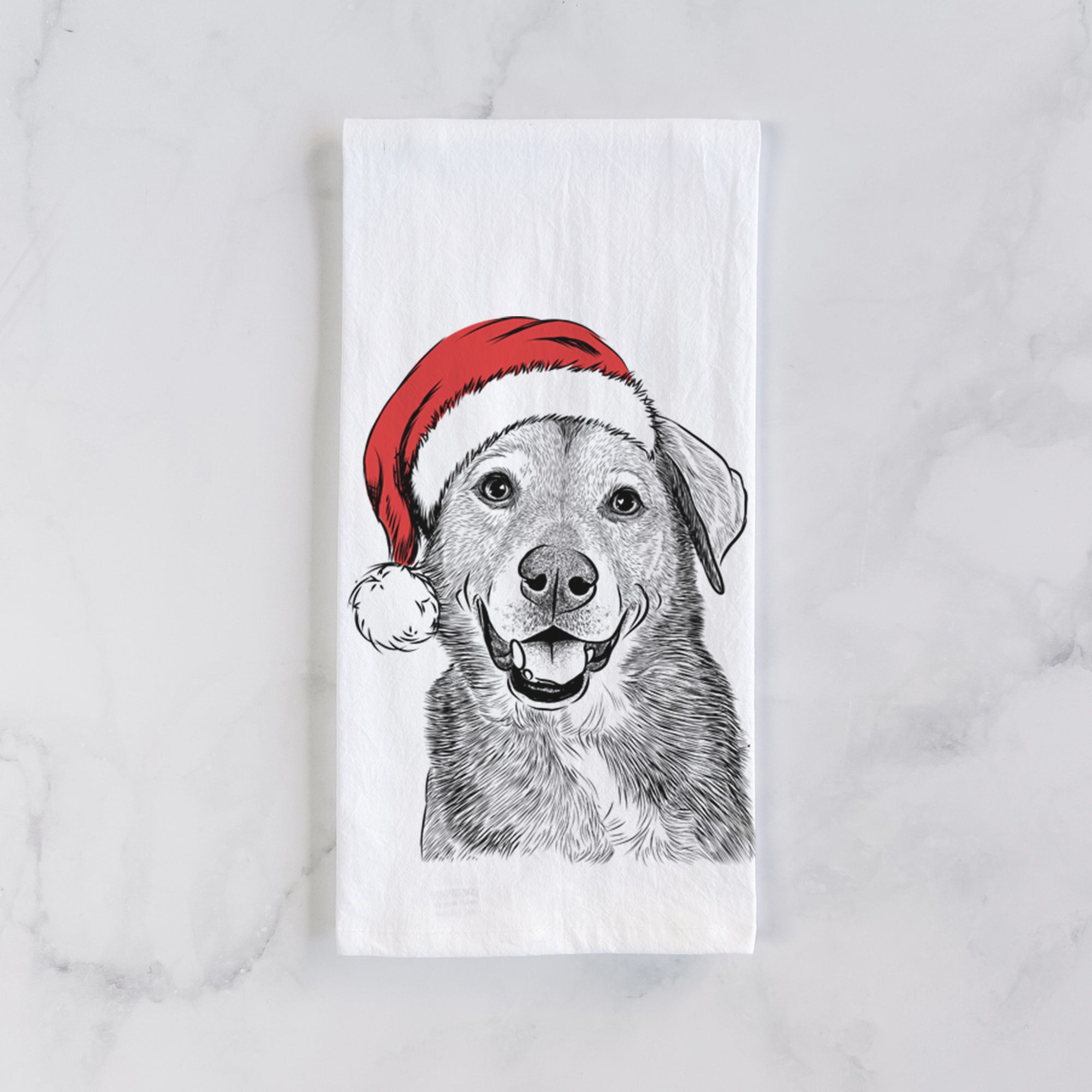 Oliver the Mixed Breed Tea Towel