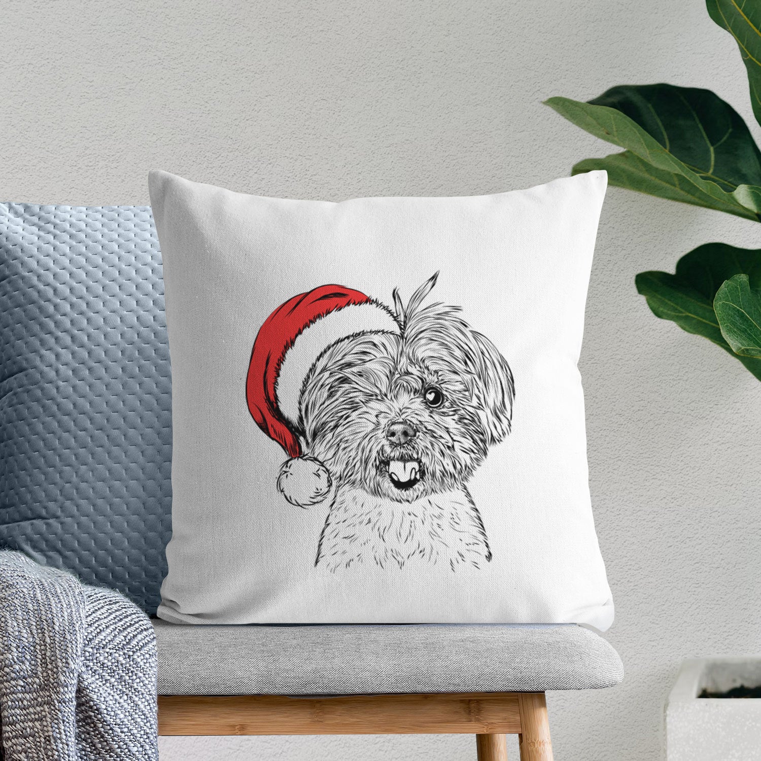 Oliver the Yorkie Mix - Throw Pillow Cover