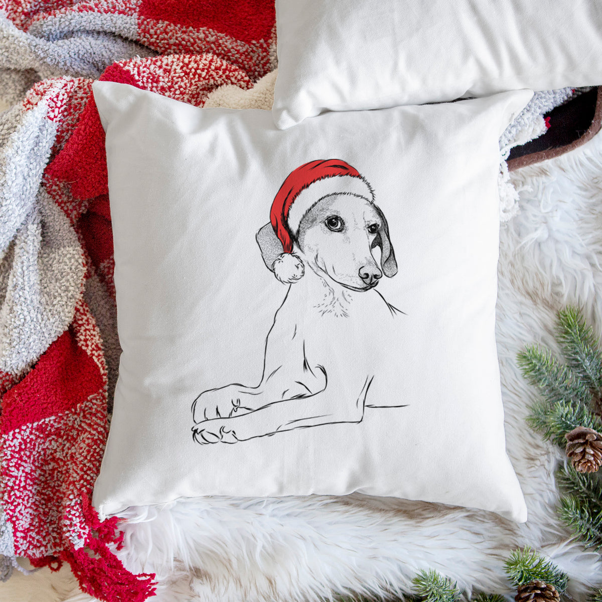 Opie the Foxhound - Throw Pillow Cover