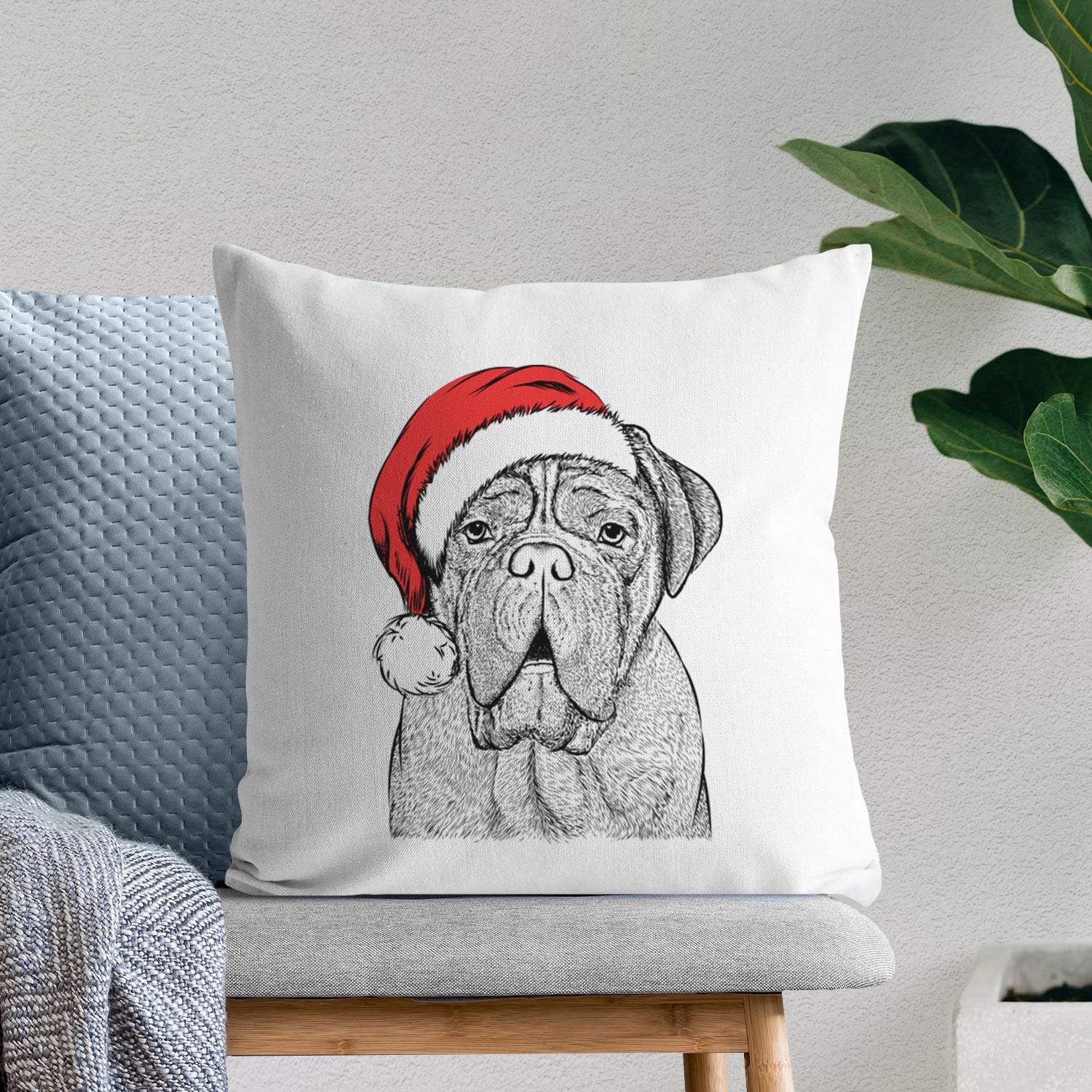 Optimus the Dogue de Bordeaux - Throw Pillow Cover
