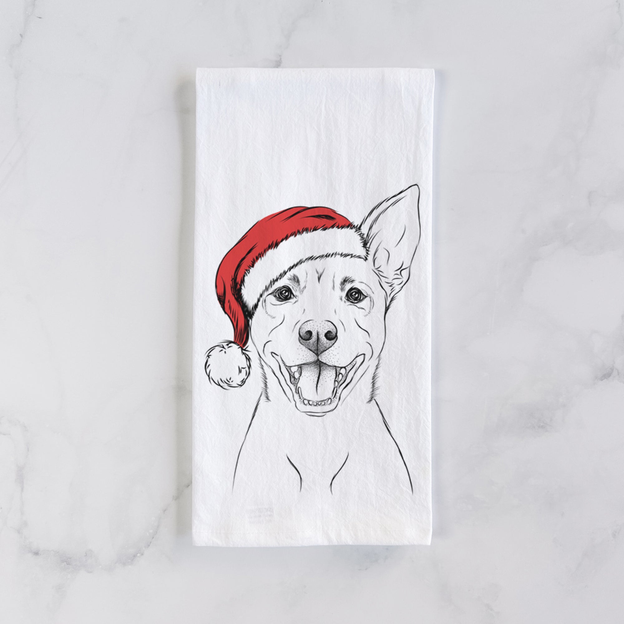 Orange the Carolina Dog Tea Towel