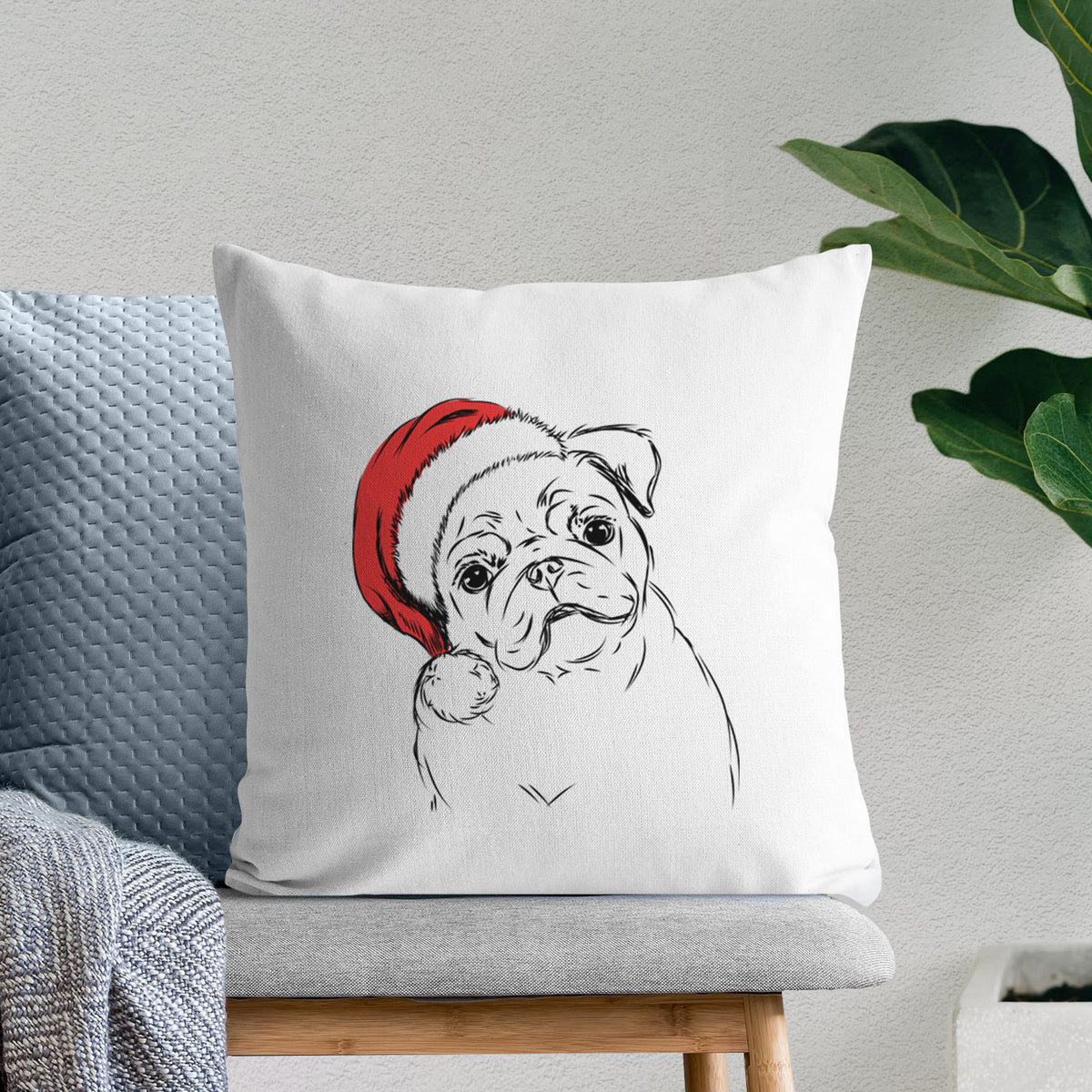 Otis the Pug - Throw Pillow Cover