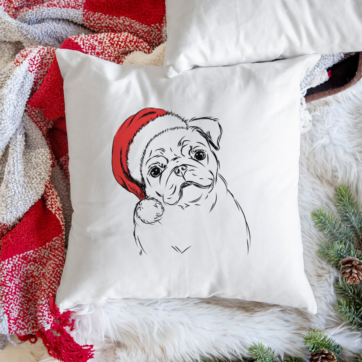 Otis the Pug - Throw Pillow Cover