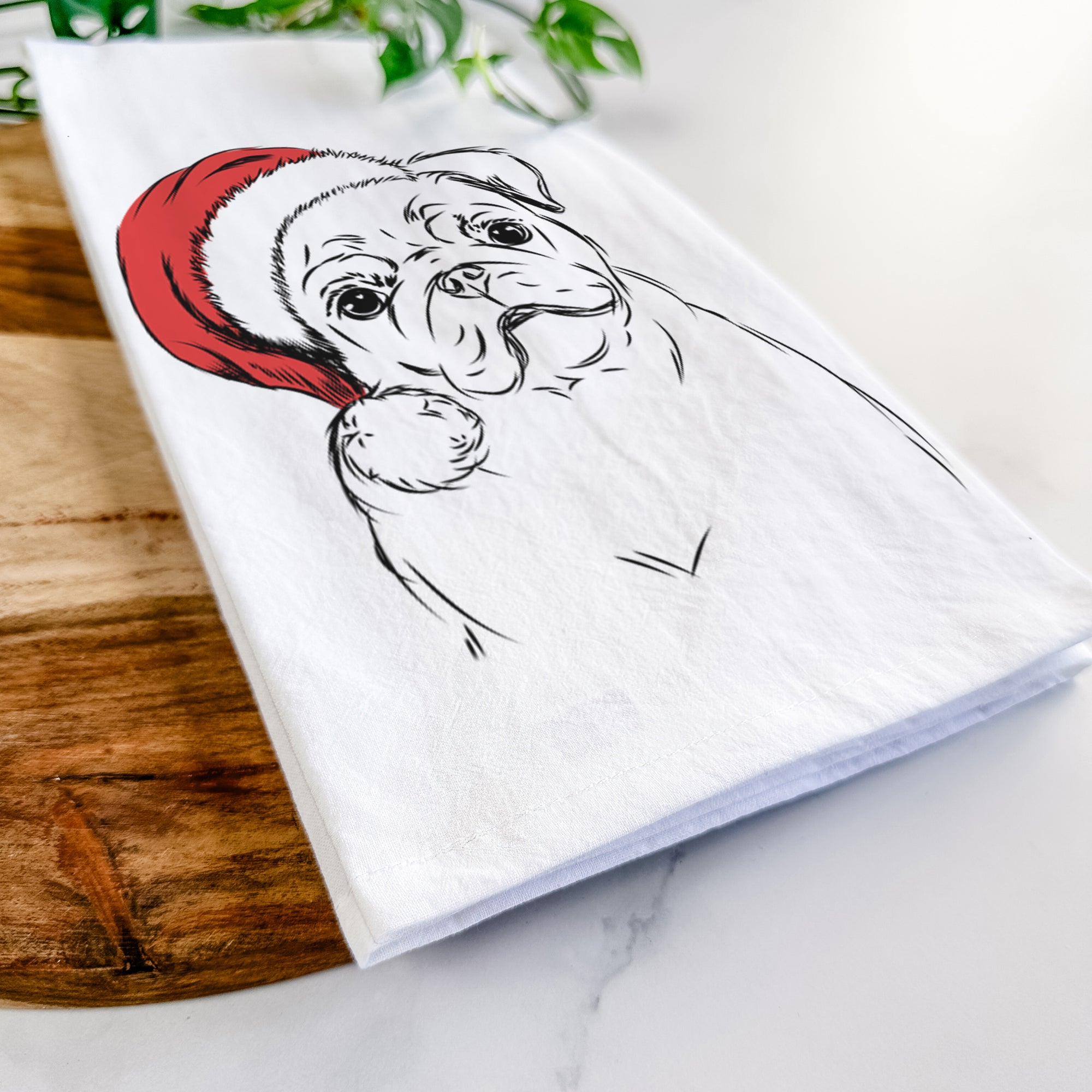 Otis the Pug Tea Towel