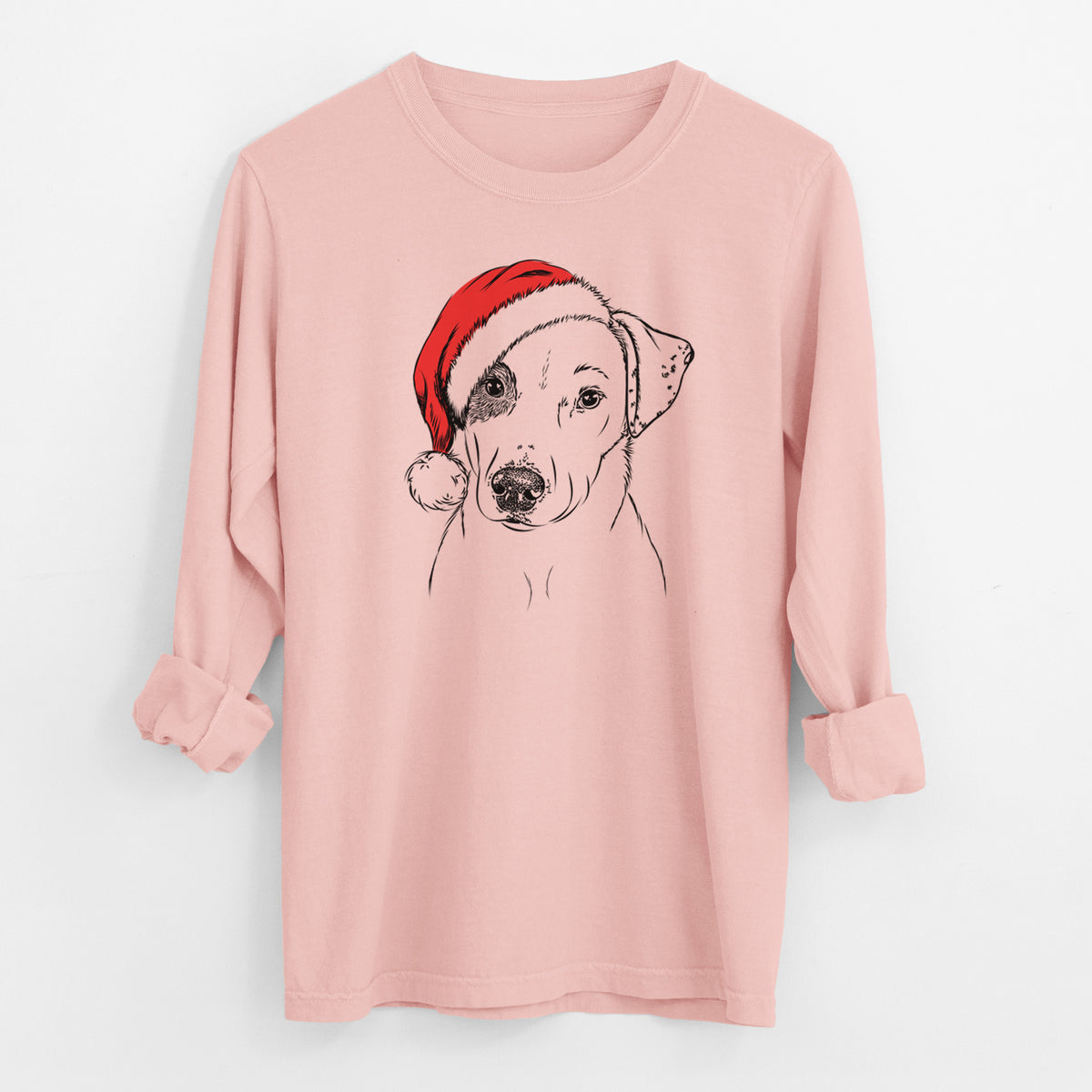 Santa P Pie the Mixed Breed - Men's Heavyweight 100% Cotton Long Sleeve