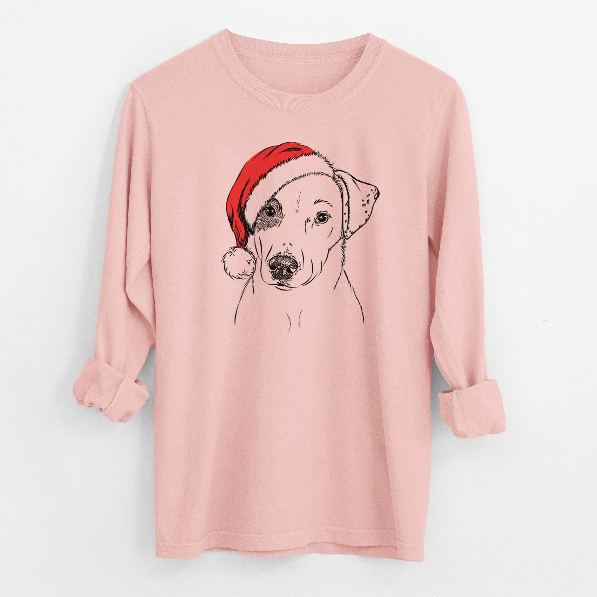 Santa P Pie the Mixed Breed - Men's Heavyweight 100% Cotton Long Sleeve