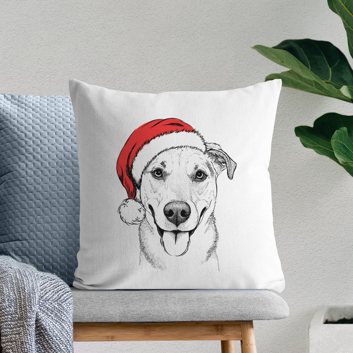 Padre the Pitbull Mix - Throw Pillow Cover
