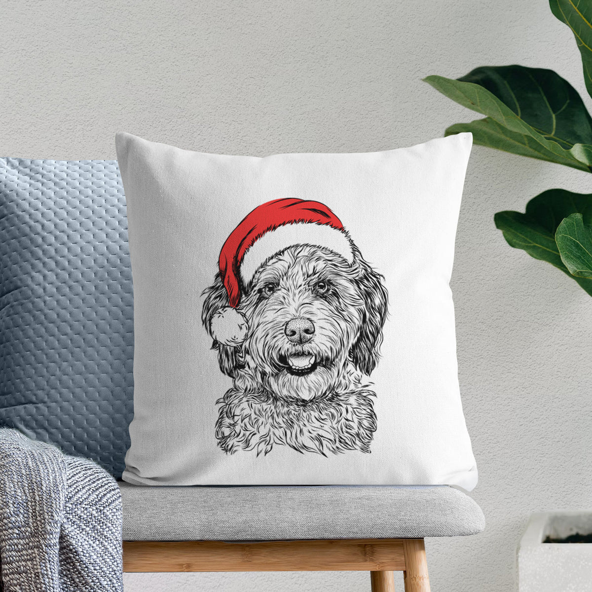 Palmer the Aussiedoodle - Throw Pillow Cover