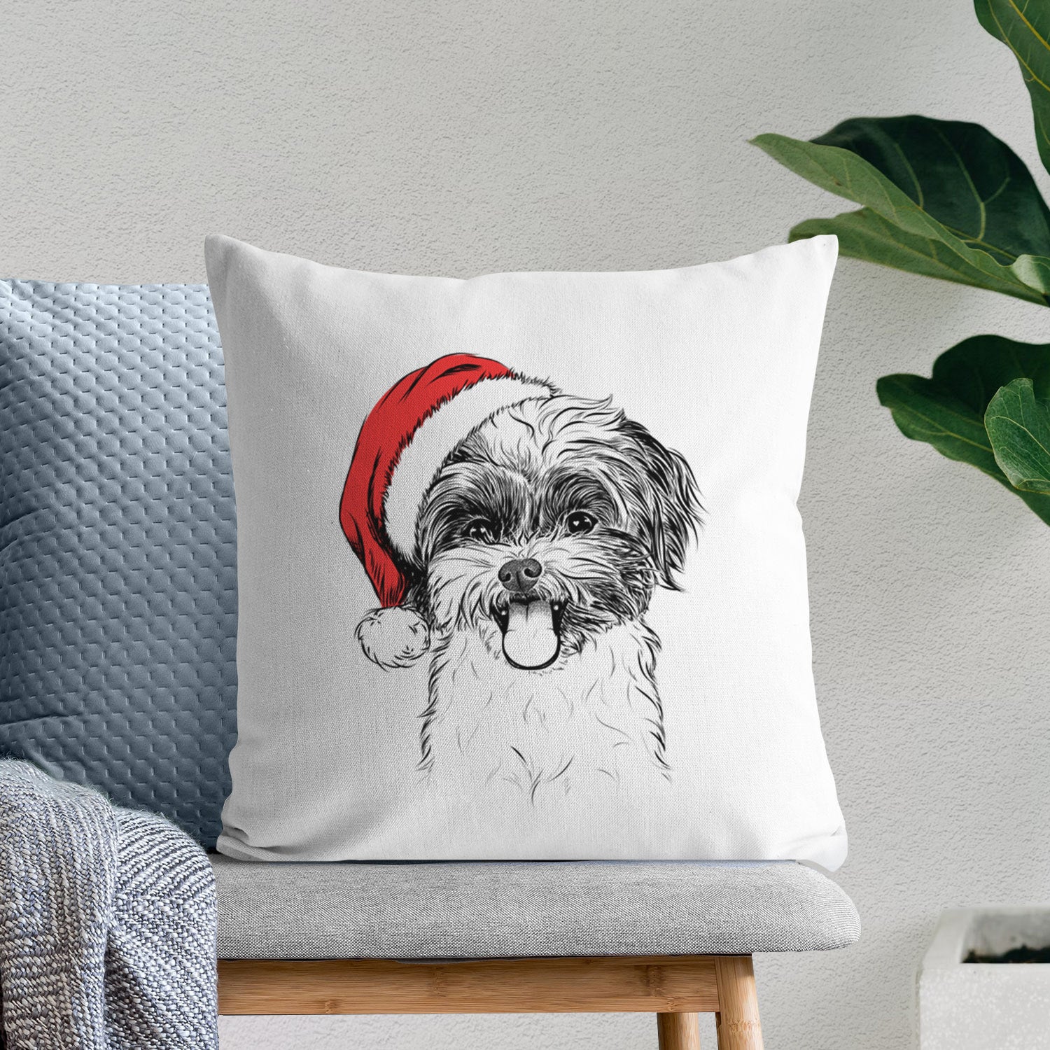 Pepper the Shihpoo - Throw Pillow Cover