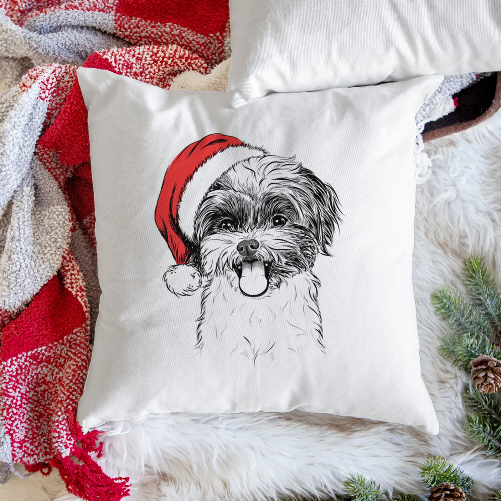 Pepper the Shihpoo - Throw Pillow Cover