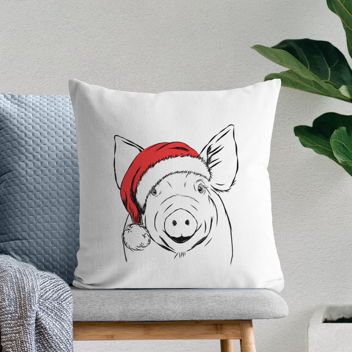 Perry the Pig - Throw Pillow Cover