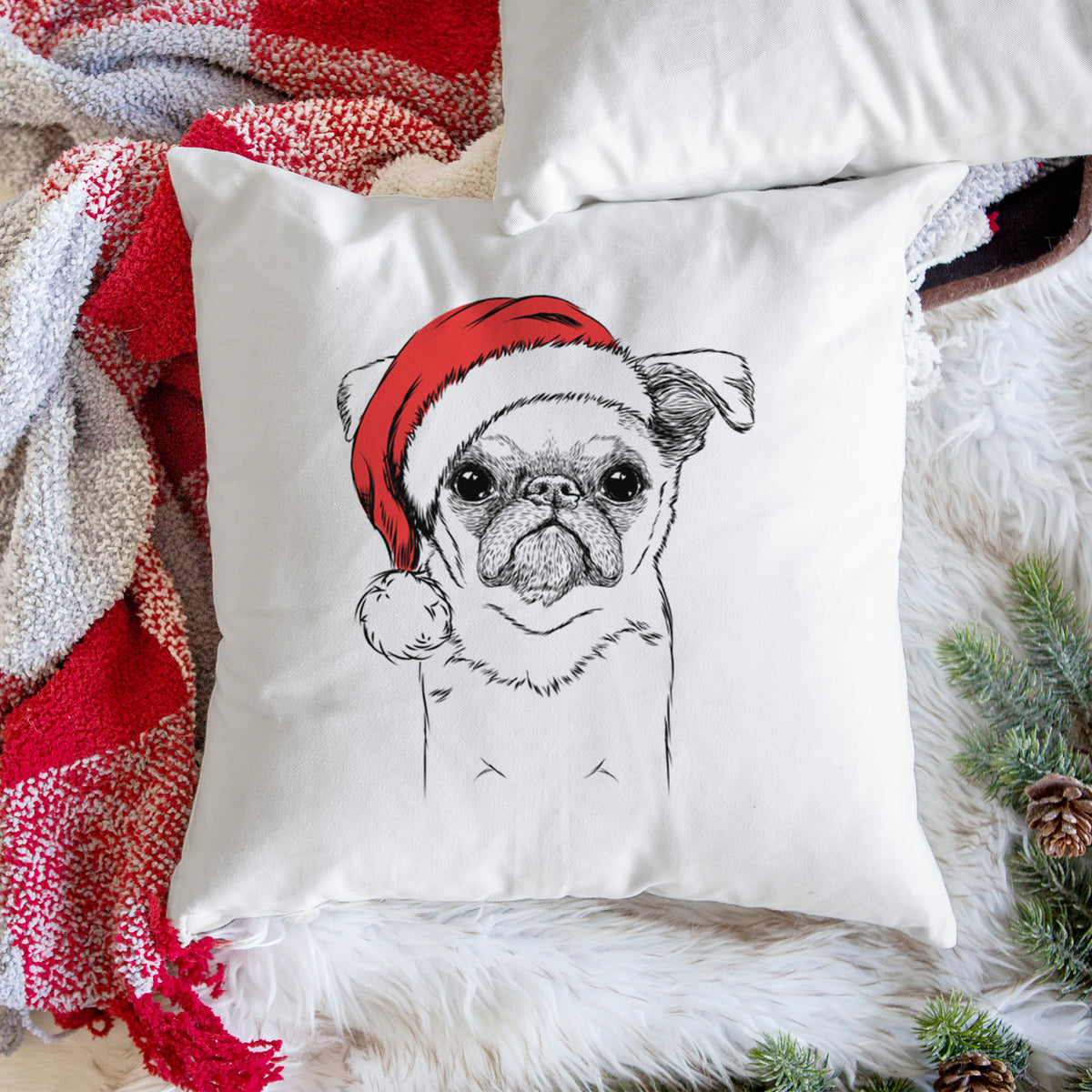 Petit Penny the Brussels Griffon - Throw Pillow Cover