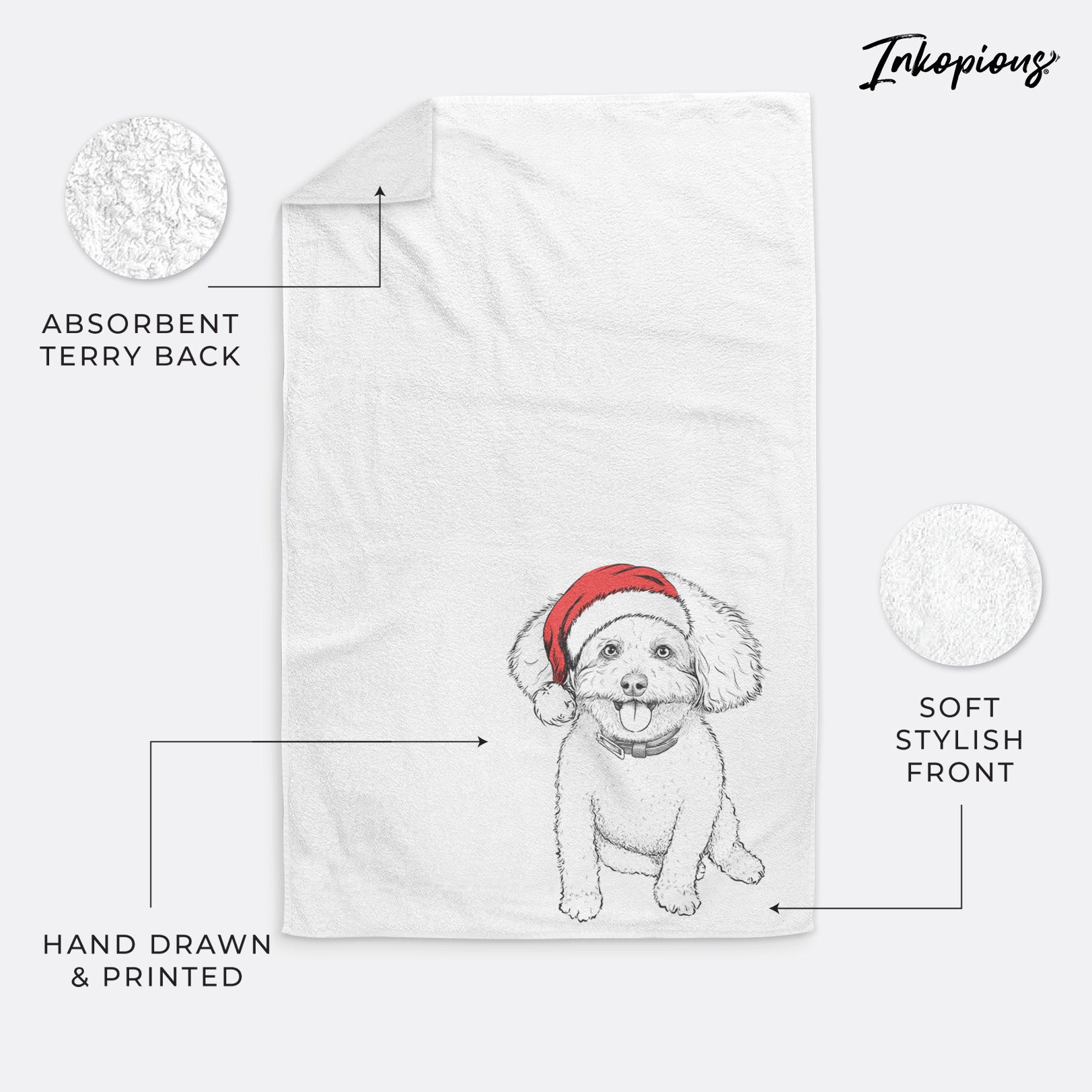 Peyton the Bichon Frise Premium Hand Towel