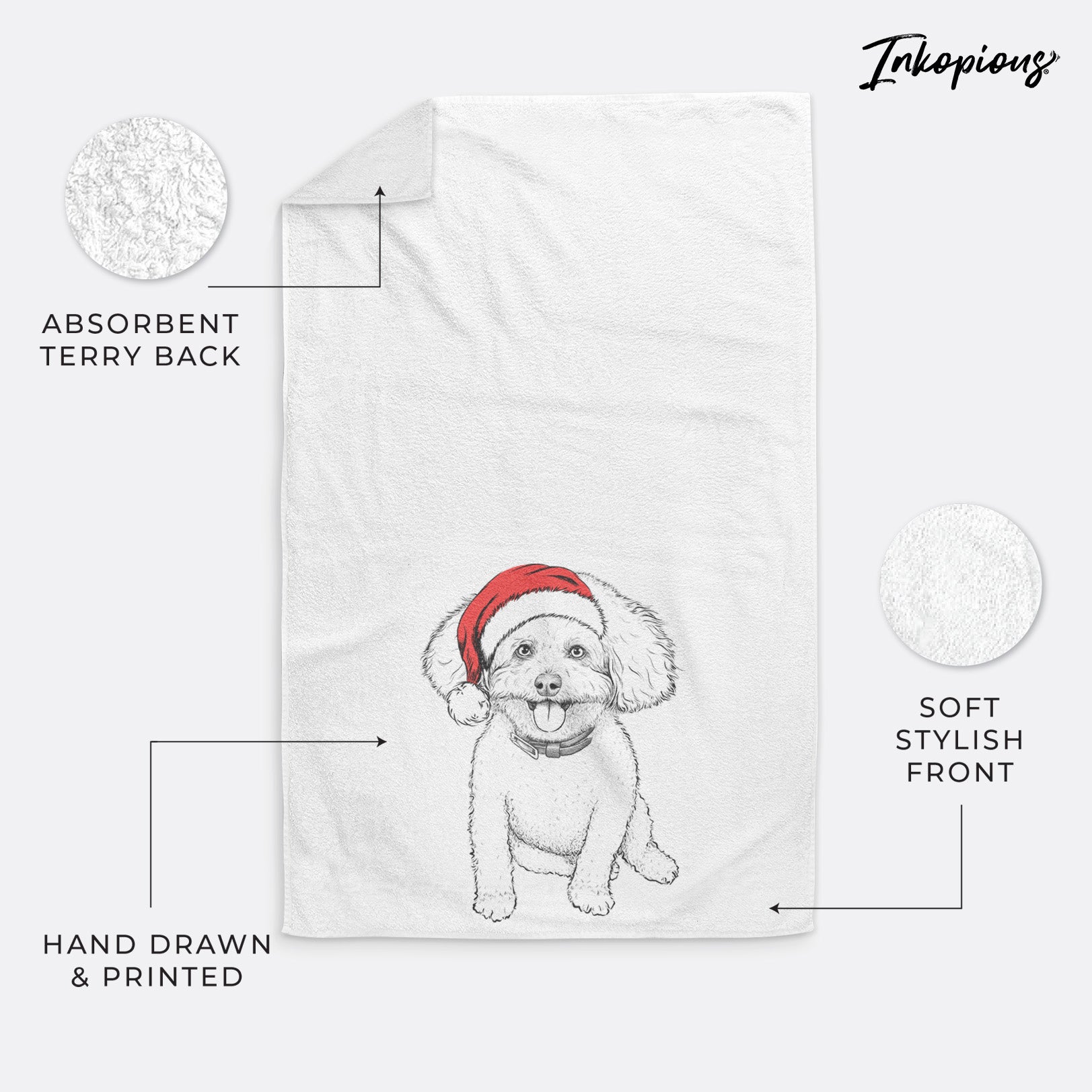 Peyton the Bichon Frise Premium Hand Towel