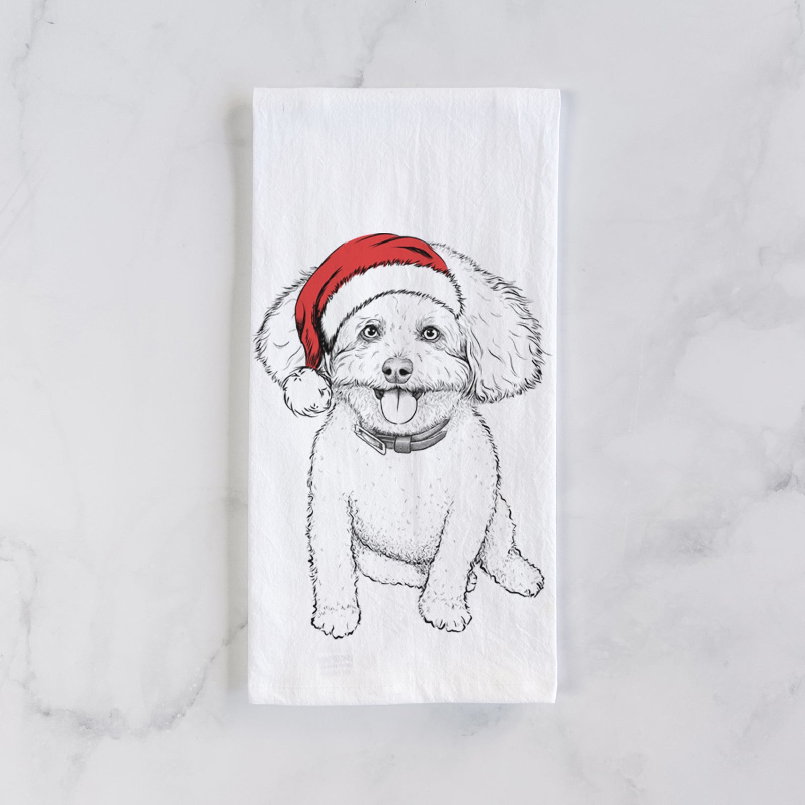 Peyton the Bichon Frise Tea Towel