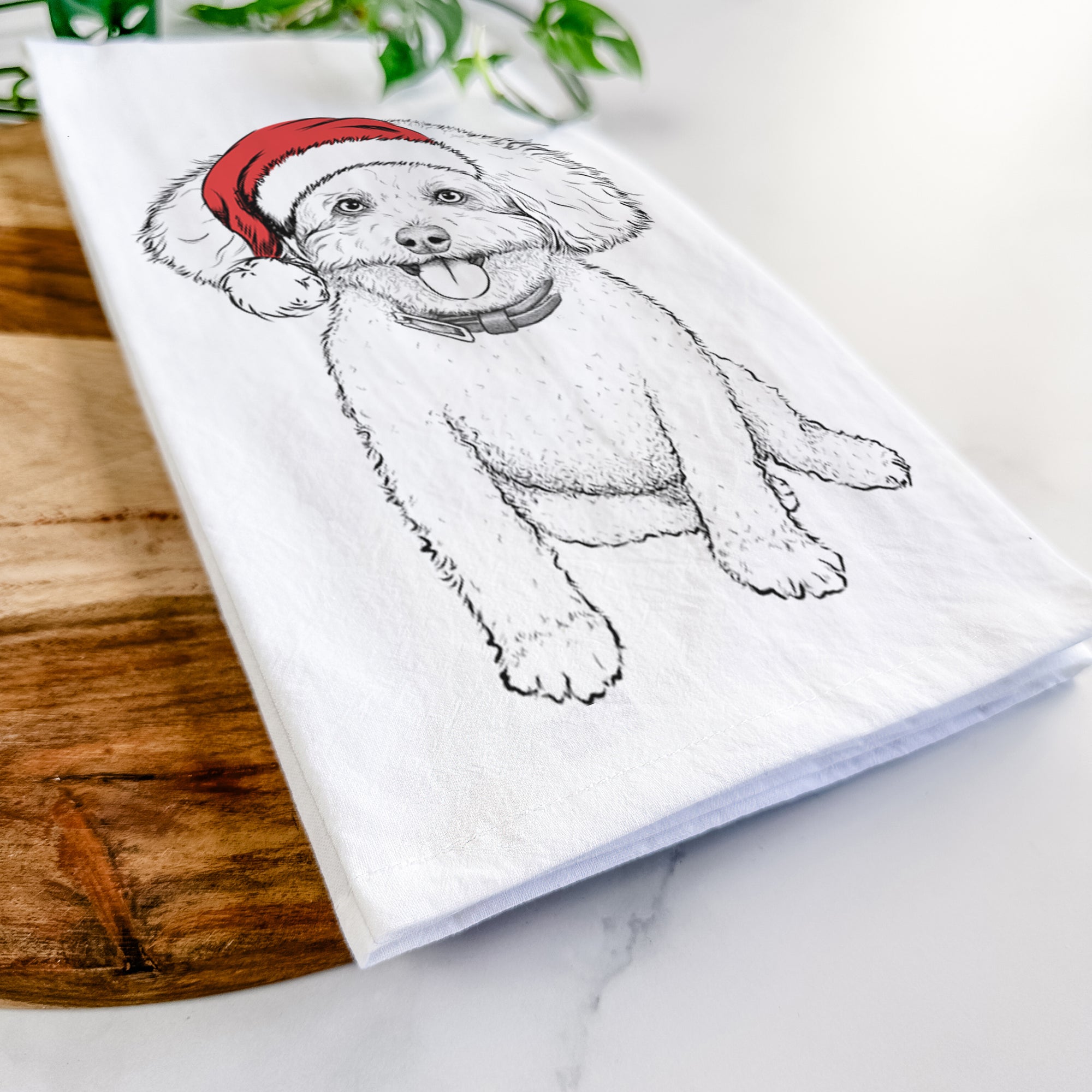 Peyton the Bichon Frise Tea Towel