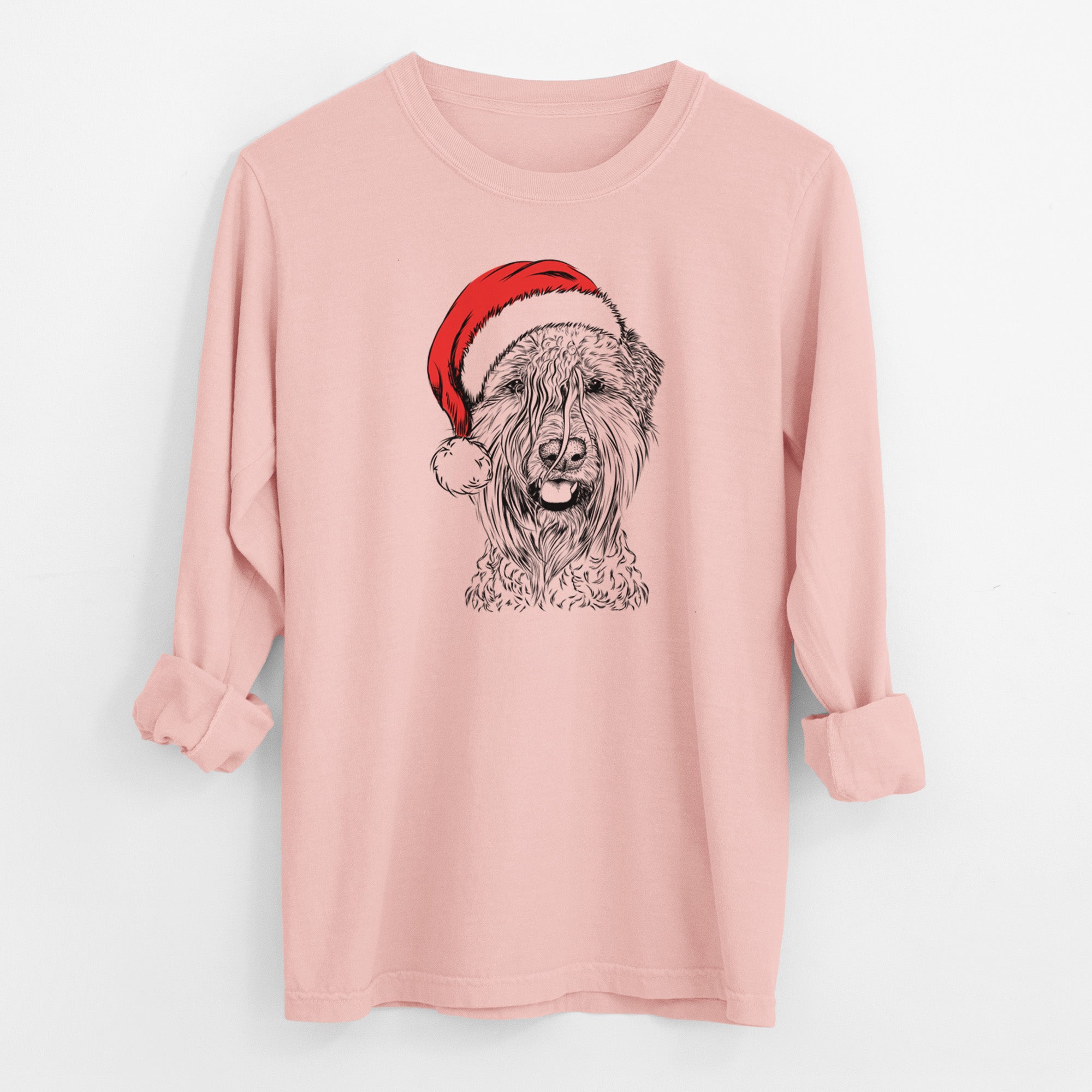 Santa Pierre the Soft Coated Wheaten Terrier - Men's Heavyweight 100% Cotton Long Sleeve